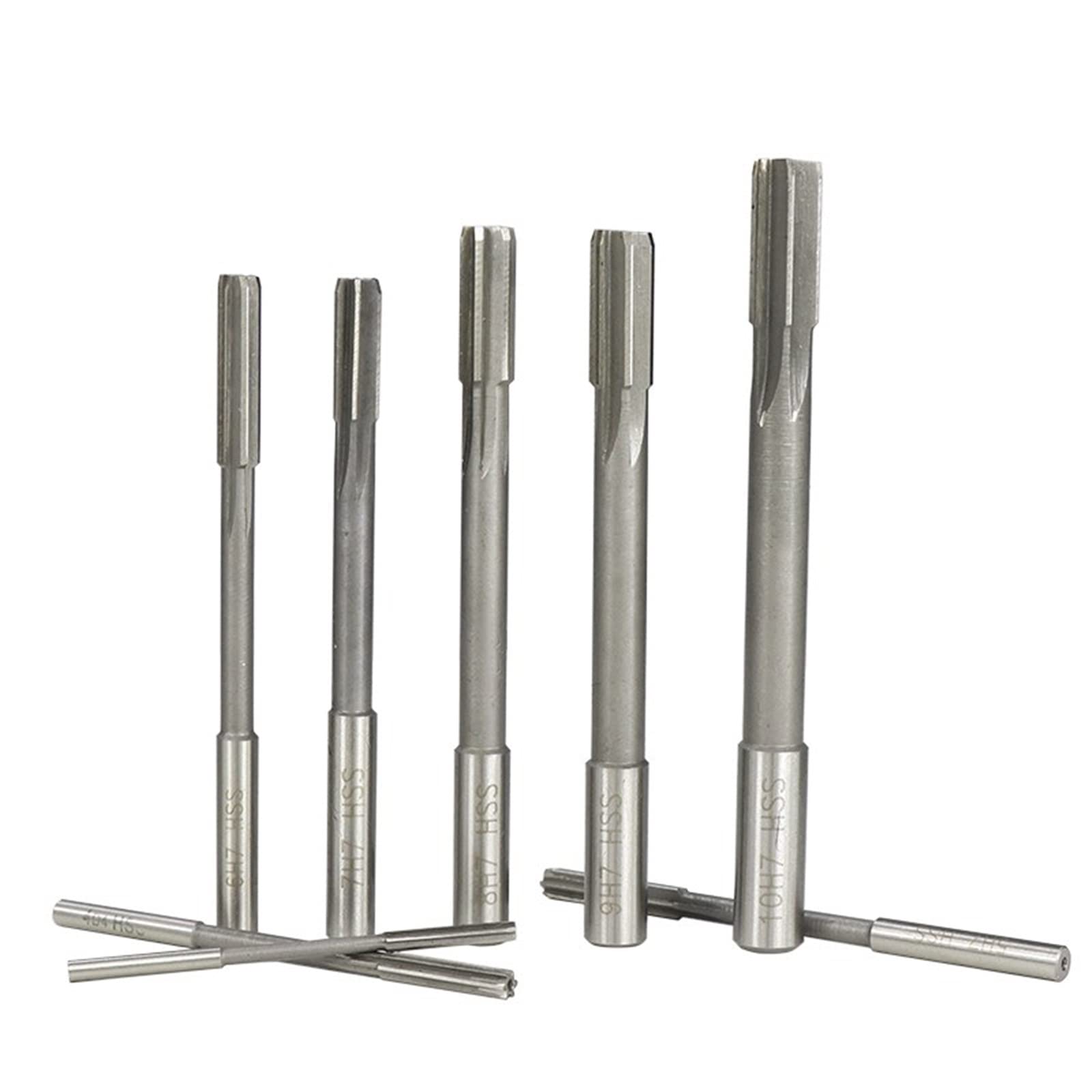 14pcs 2-9mm Straight Shank H7 HSS Machine Reamer Set - Precision Cutting Tools for Milling, Drilling & Metalworking - Ideal for DIY, Automotive & Industrial Applications