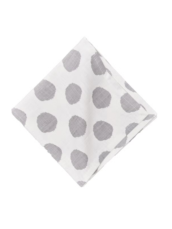 Premium Gray Dotted Napkins - Set of 6 | Soft & Absorbent Cotton Dinner Napkins for Formal Dining, Parties & Everyday Use