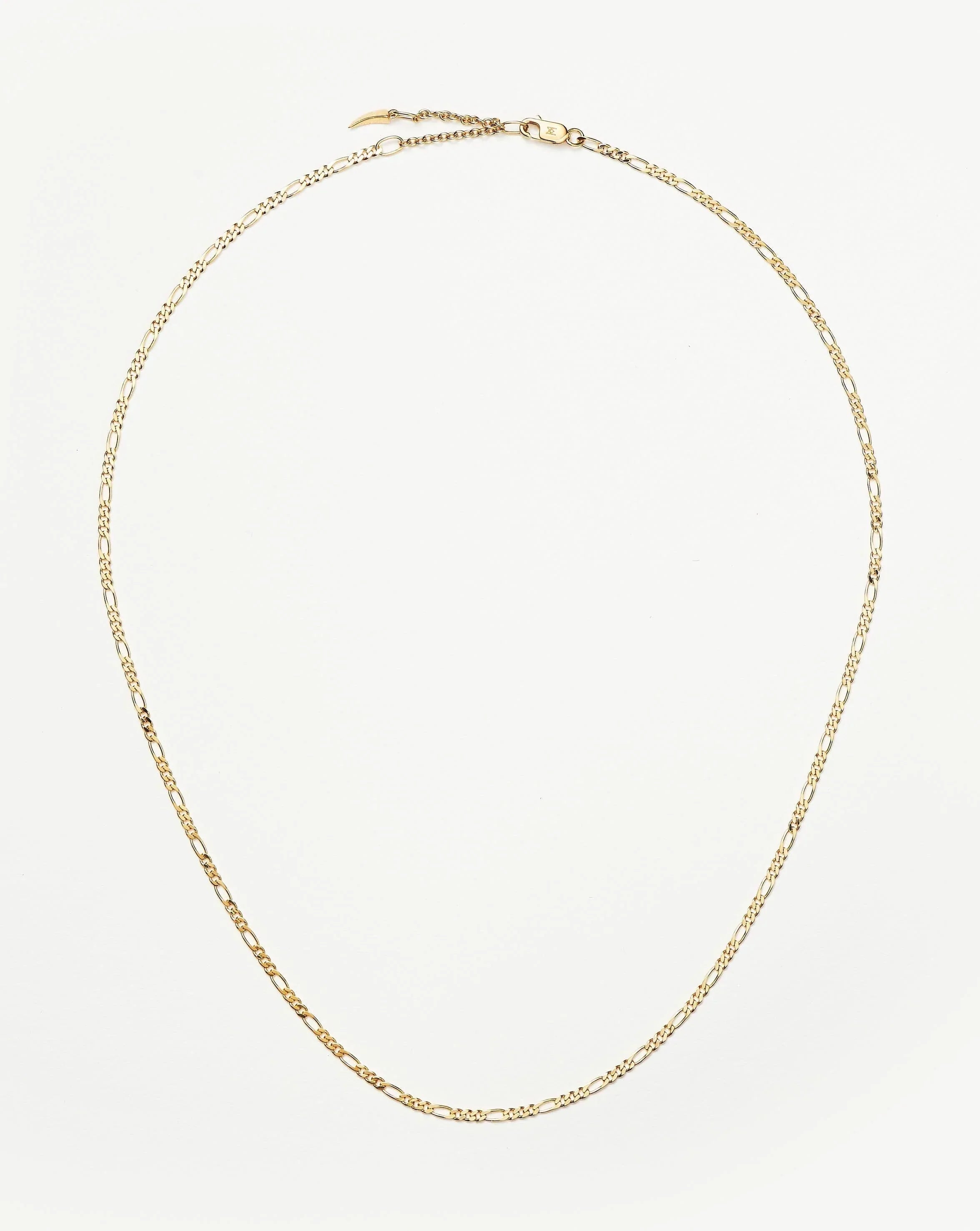 Stylish Figaro Chain Necklace for Men & Women - 18K Gold Plated Stainless Steel Jewelry - Perfect for Gifts, Weddings & Everyday Wear