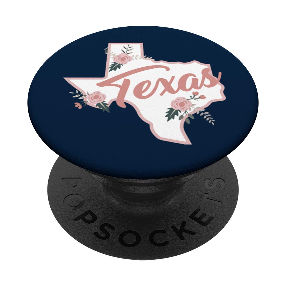 Texas State Floral Rose PopSockets Swappable PopGrip - Cute Phone Grip & Stand for iPhone, Samsung | Perfect for Travel, Work & Daily Use