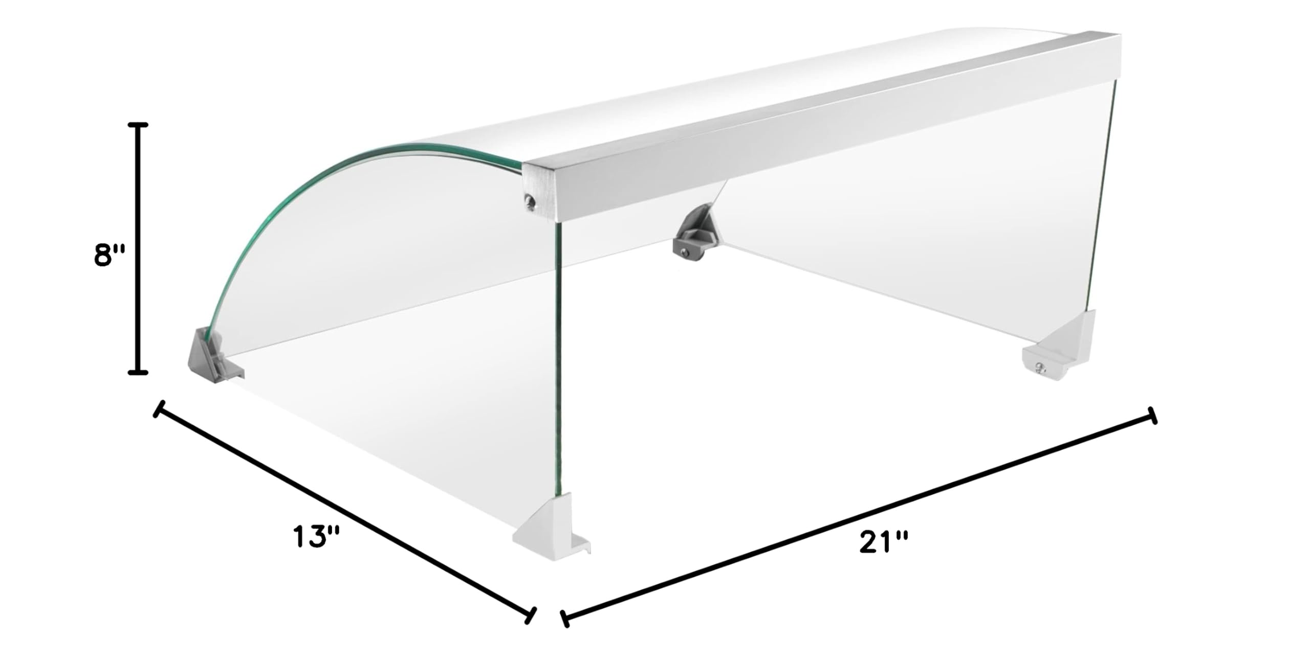 Olde Midway Glass Cover Replacement for Hot Dog 7 Roller Grill Cooker Machine - Upgrade Part for Commercial Hot Dog Stands & Food Trucks