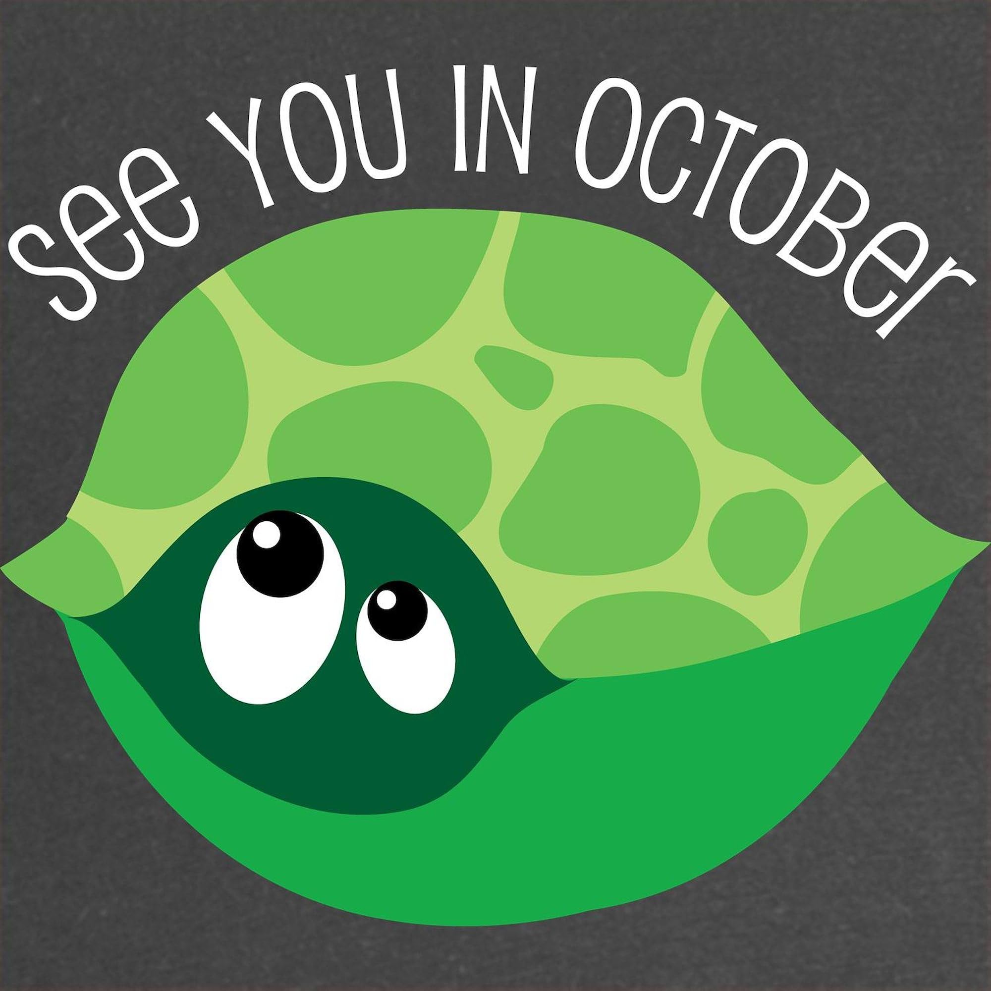 October Due Date Belly Print Turtle Maternity T-Shirt for Women - Dark Ruched Side Design for Comfort & Style | Perfect Pregnancy Announcement & Baby Shirt Gift