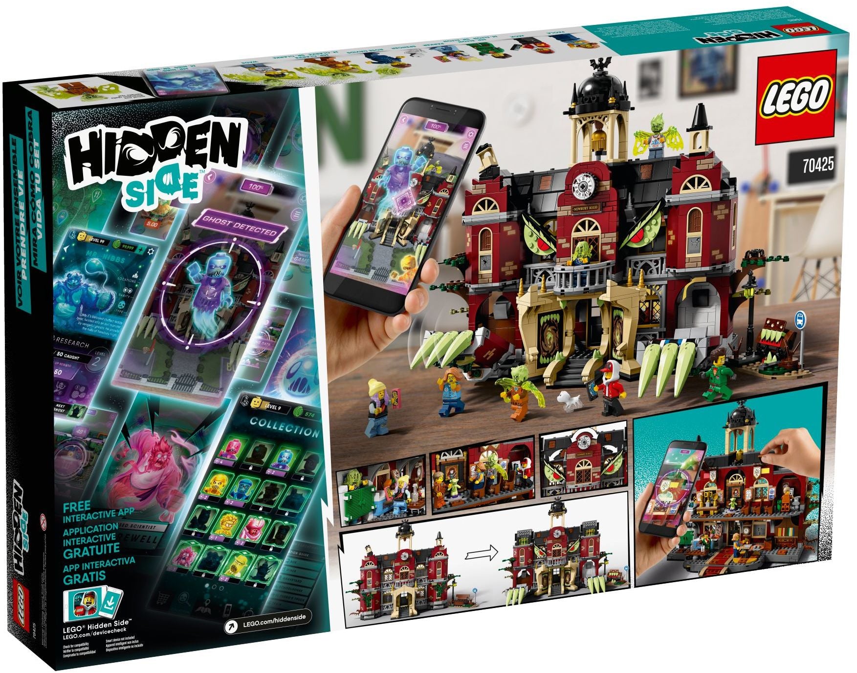 LEGO 70425 Newbury Haunted High School Building Set - 3,010 Pieces, Haunted House Toy for Kids & Adults, Perfect for Halloween Decor & Creative Play