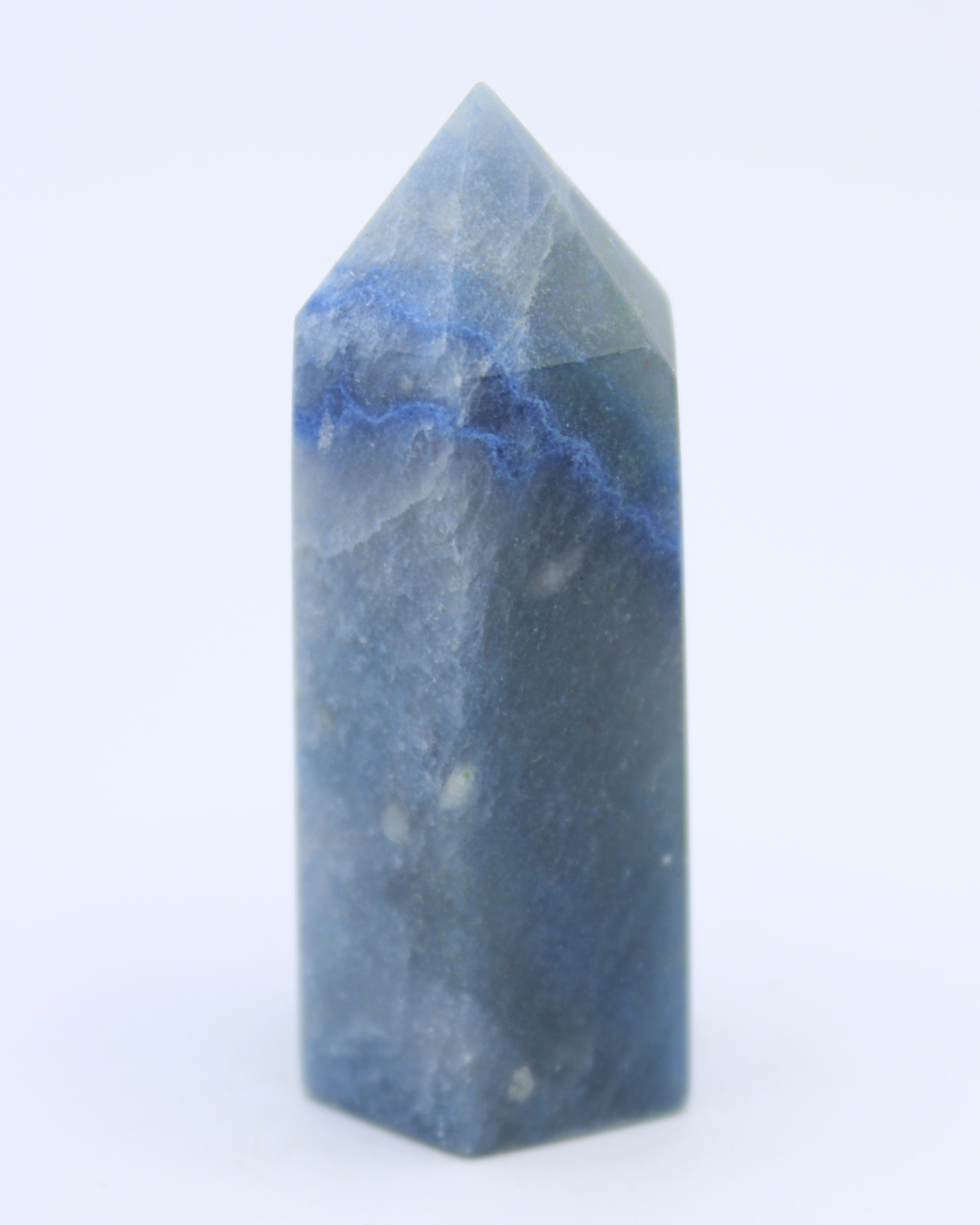 Natural Blue Quartz Crystal Tower - Healing Stone for Meditation, Reiki, and Home Decor | Spiritual Energy Enhancer for Office & Living Space