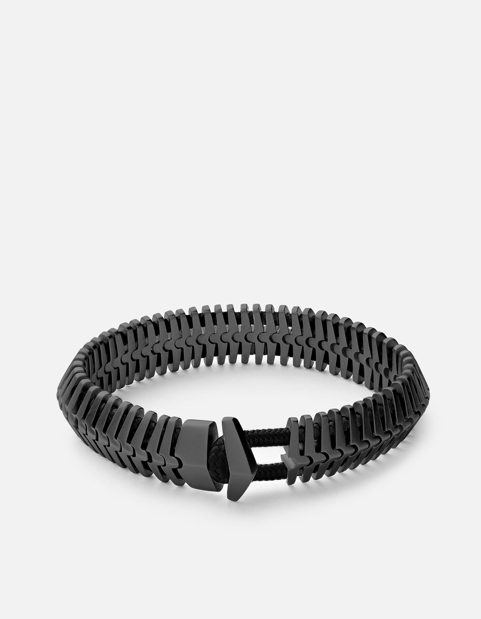 Klink Bracelet - Matte Black Rhodium Plated Stainless Steel Jewelry for Men & Women | Perfect for Casual Wear, Gifts & Special Occasions
