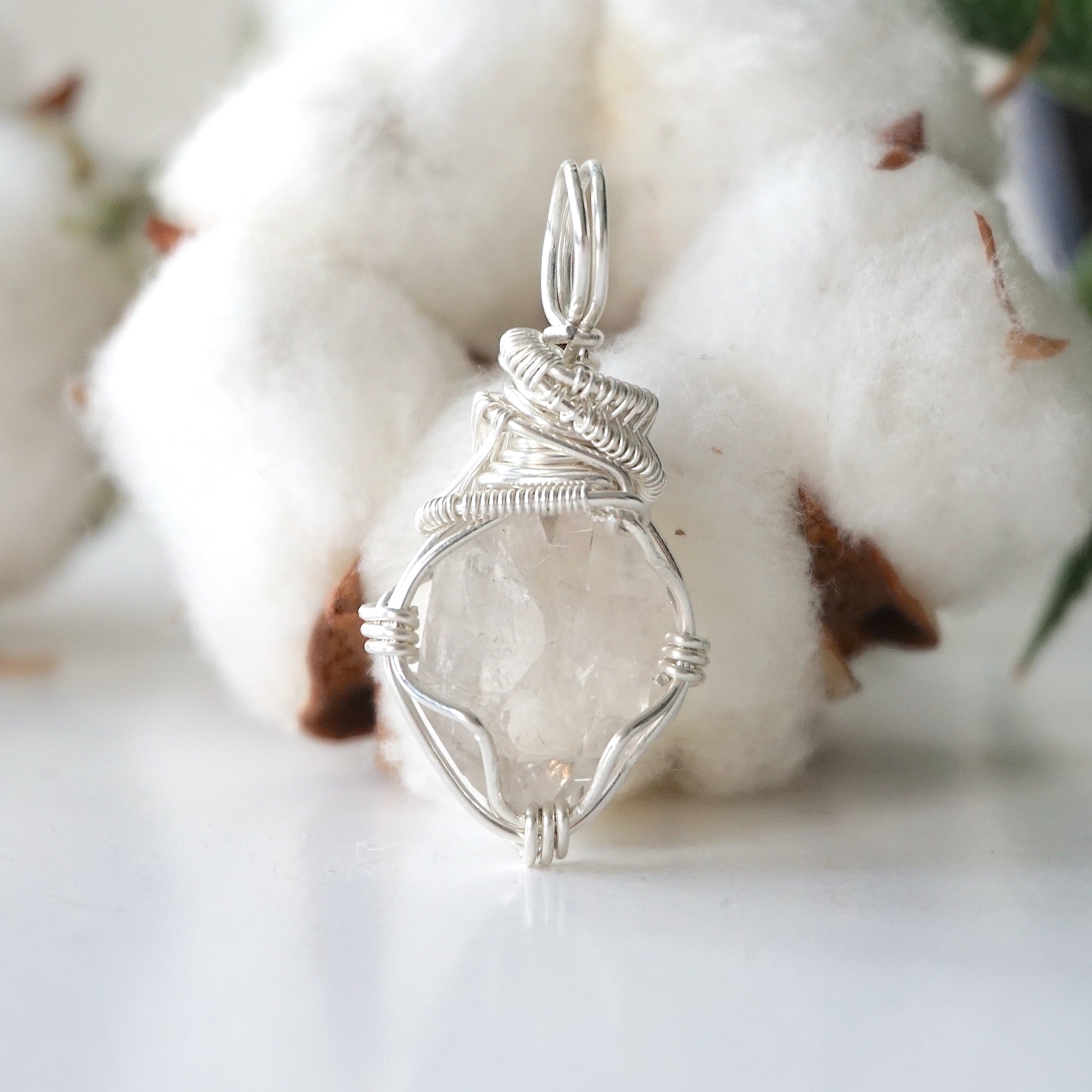 Natural Herkimer Diamond Pendant Necklace - 925 Sterling Silver Jewelry for Women - Perfect for Everyday Wear, Gift Giving & Special Occasions