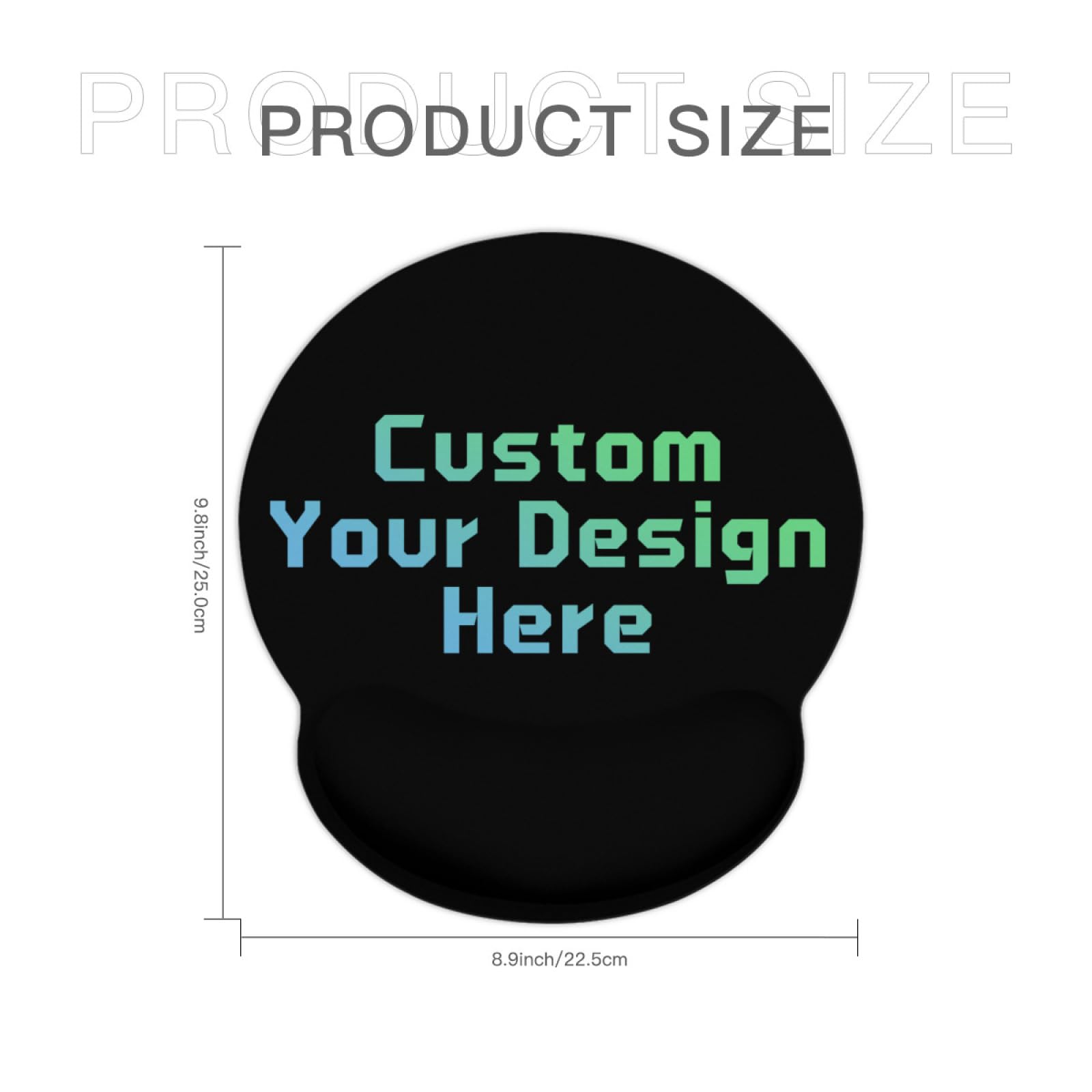 Custom Mouse Pad with Wrist Support - Personalized Desk Mat with Your Logo/Text/Image - Ergonomic Mousepad for Home Office & Gaming - Non-Slip Silicone Base for Computers, Laptops & Workstations