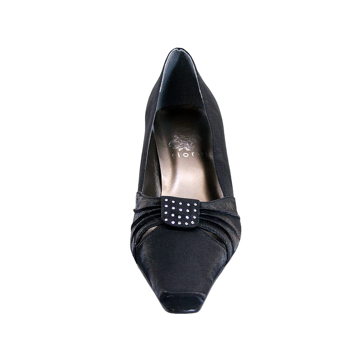Floral Reina Women's Wide Width Satin Dress Shoes - Comfortable & Elegant Wedding, Prom, Party & Formal Occasion Shoes for Wide Feet