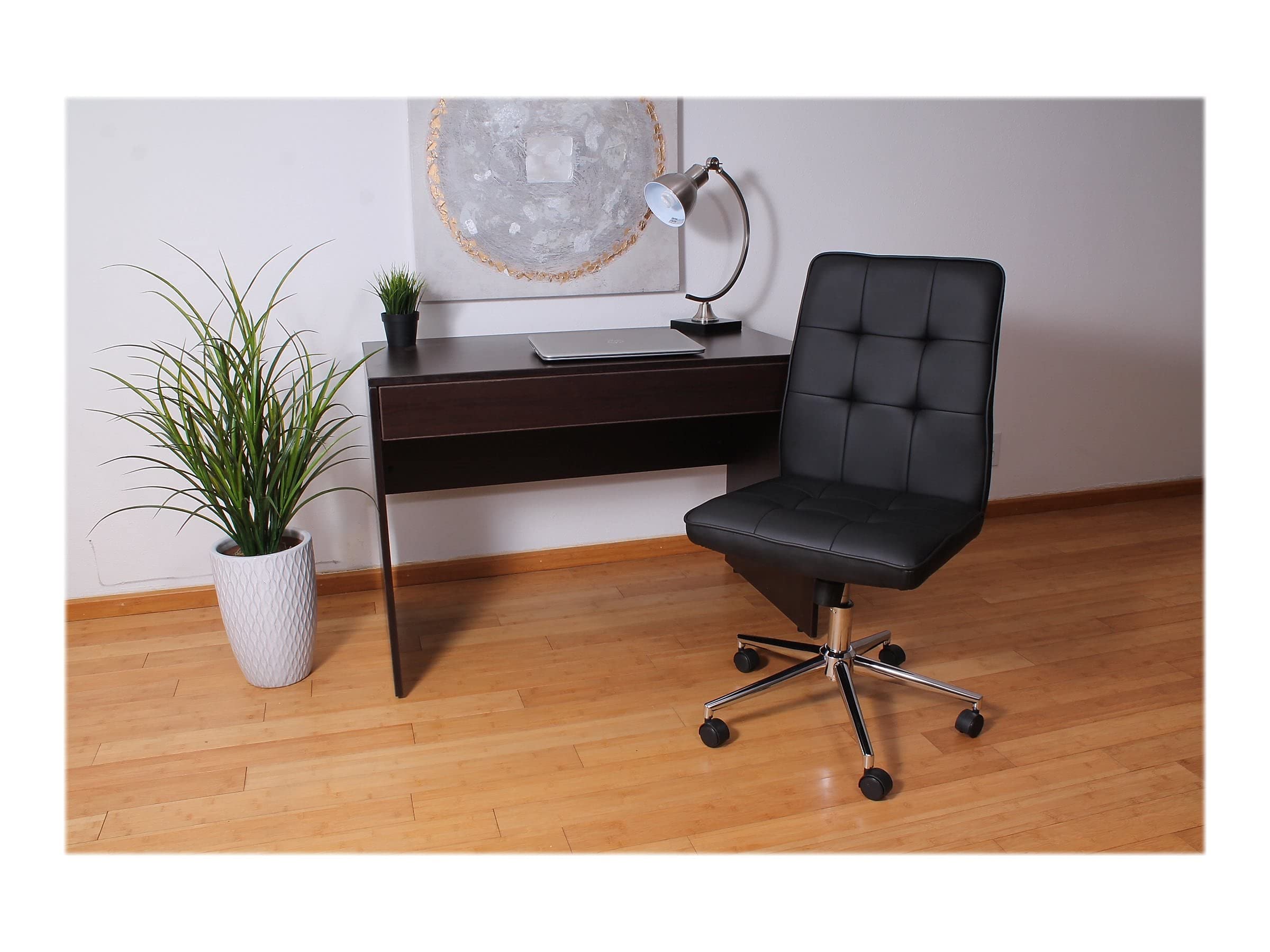 Boss Office Products Millennial Modern Faux Leather Office Chair - Ergonomic Computer Desk Chair with Adjustable Height, Black (B330-BK) - Perfect for Home Office, Gaming & Workspace