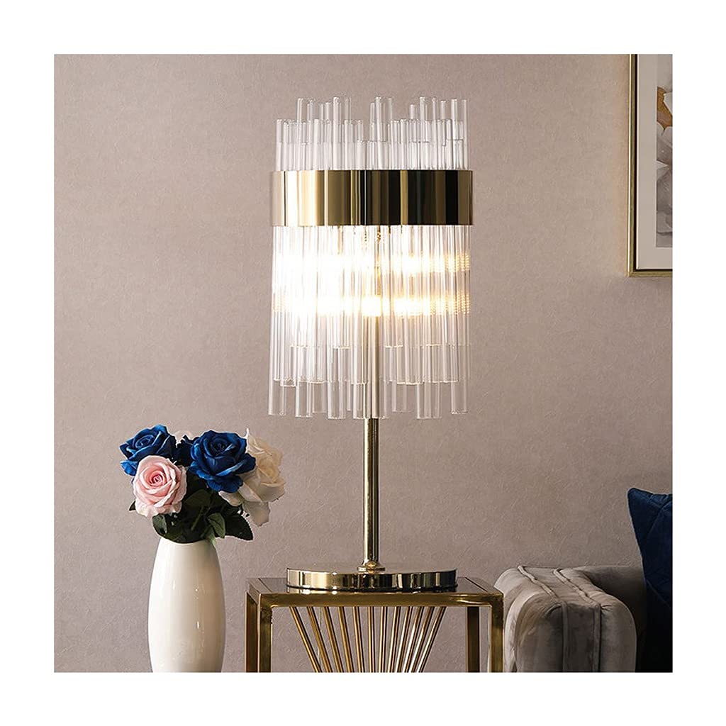 Modern Minimalist Stainless Steel Table Lamp - Long Strip Glass Design for Office, Bedroom, Living Room & Study | Elegant Desk & Bedside Lighting for Home Decor