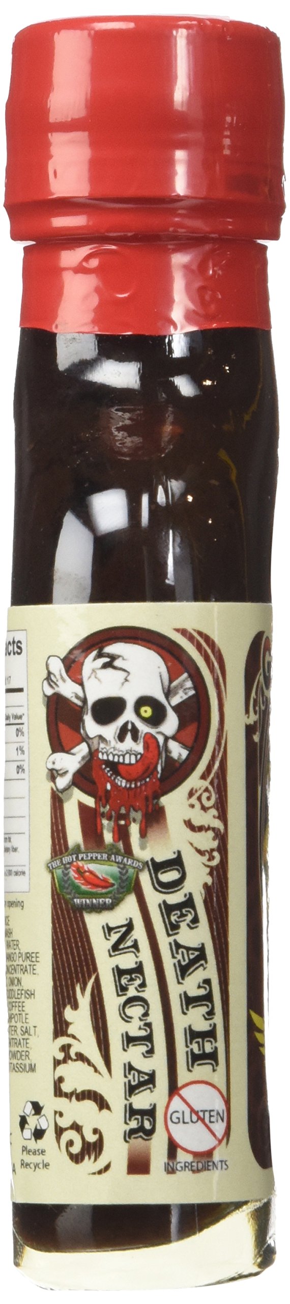 Grinders Death Nectar Ghost Pepper Hot Sauce 3.5 oz - Extreme Heat Hot Sauce for Tacos, Wings & Chili - Made with Ghost Peppers for Intense Flavor