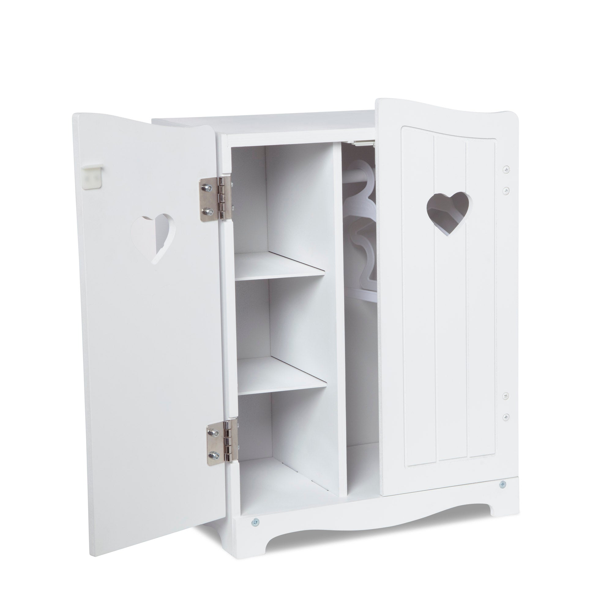 Mine to Love Play Armoire - Kids Wooden Wardrobe for Dress Up & Pretend Play - Perfect for Bedroom, Playroom & Daycare