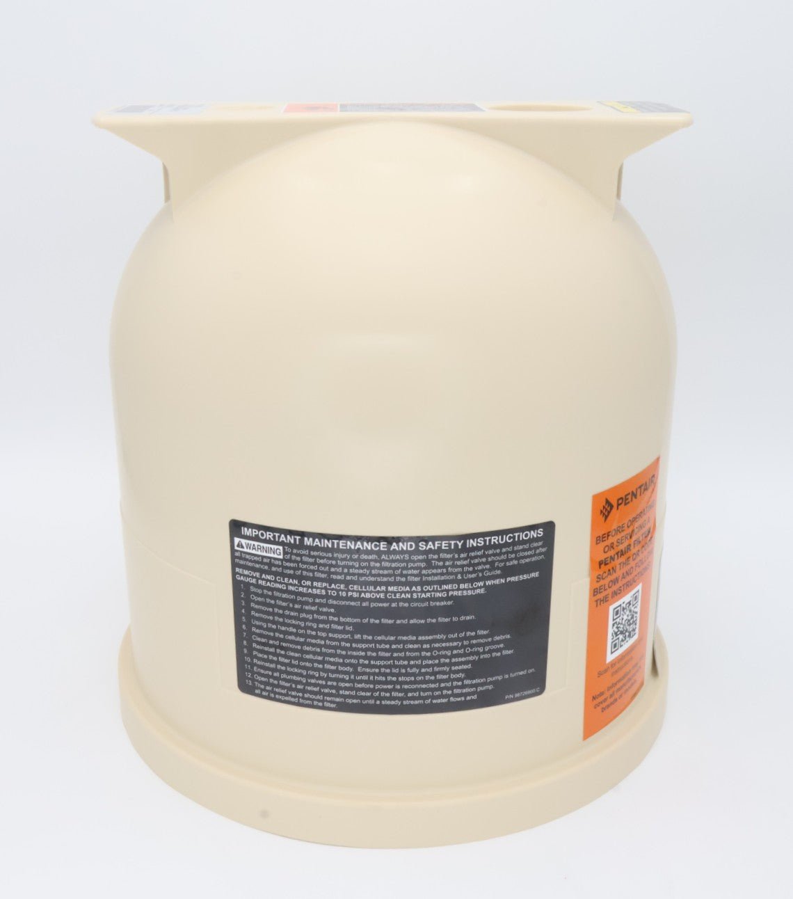 Pentair Clean & Clear EasyClean Almond Lid 178561 - 75, 150 & 200 SqFt Replacement Pool Filter Cartridge | Perfect for Inground & Above Ground Swimming Pools