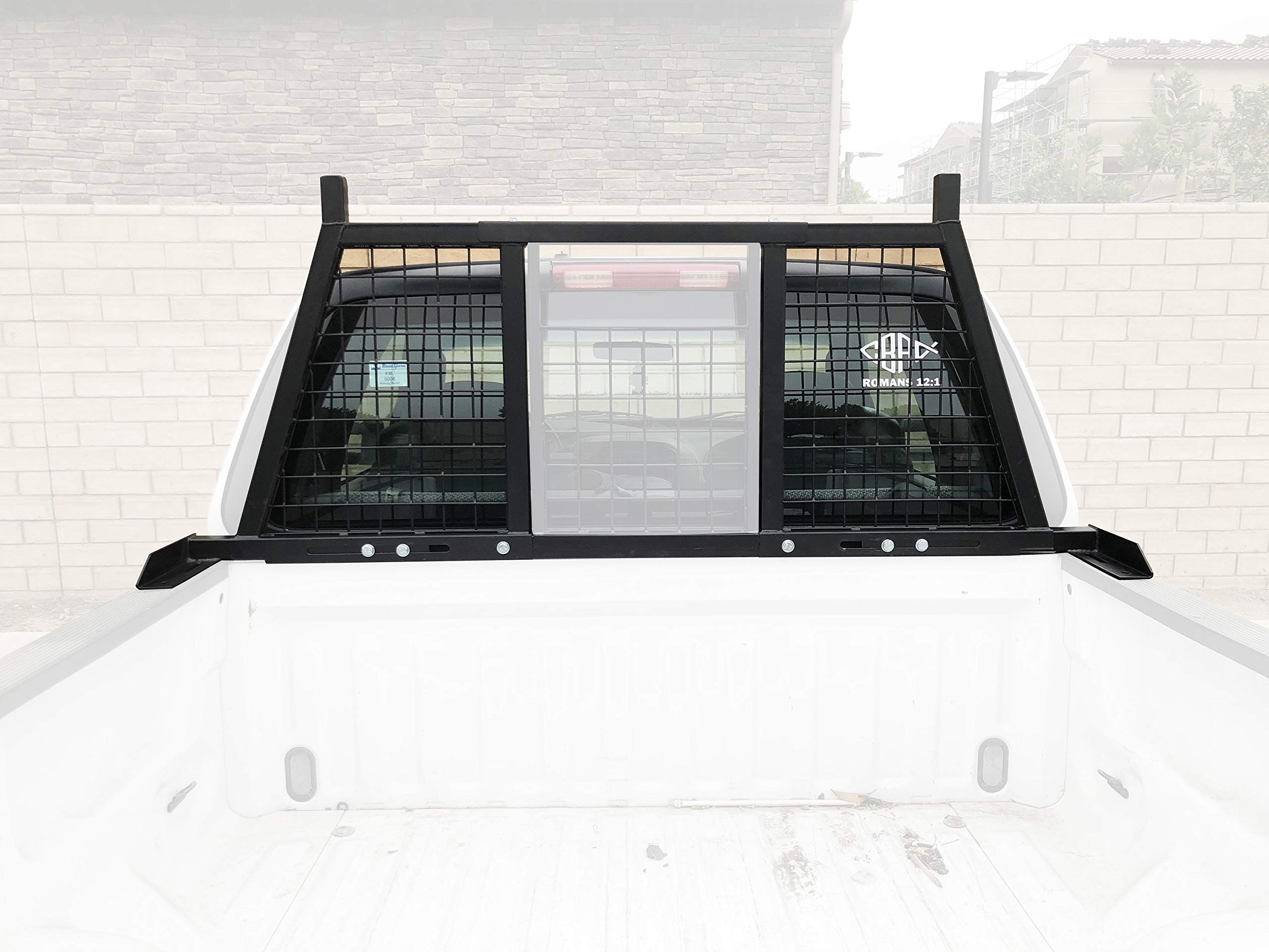 MaxxHaul 50257 Heavy Duty Adjustable Steel Truck Bed Headache Rack - Universal Fit for Pickup Trucks, Secure Cargo Protection & Enhanced Safety - Perfect for Hauling, Construction & Off-Road Adventures