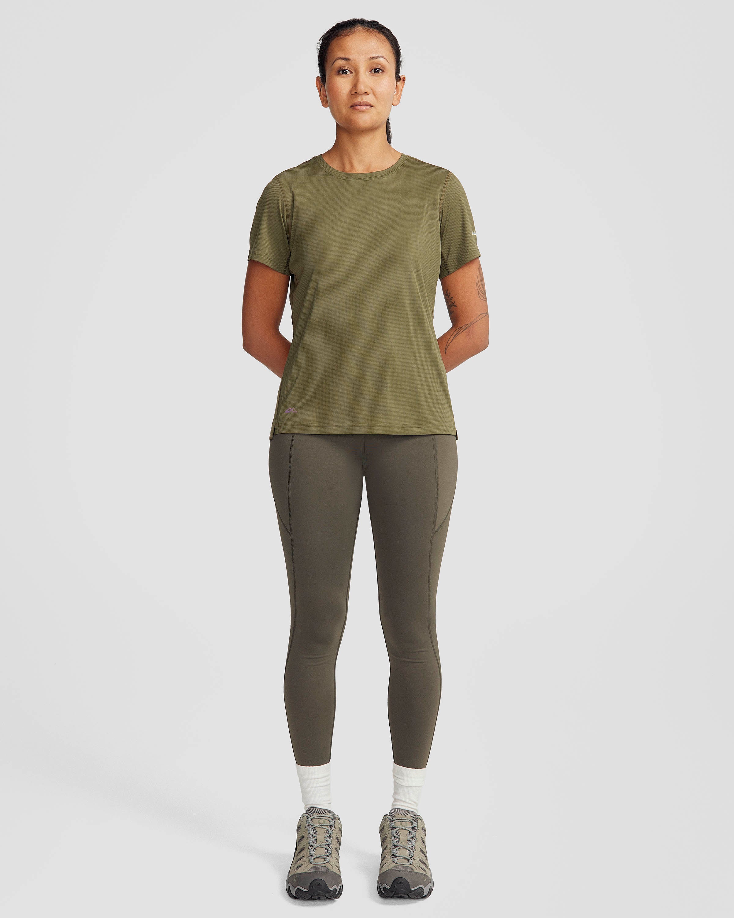 Women's Seeker T-Shirt - Light Moss Green Casual Tee for Everyday Wear | Perfect for Work, Weekend & Travel Outfits