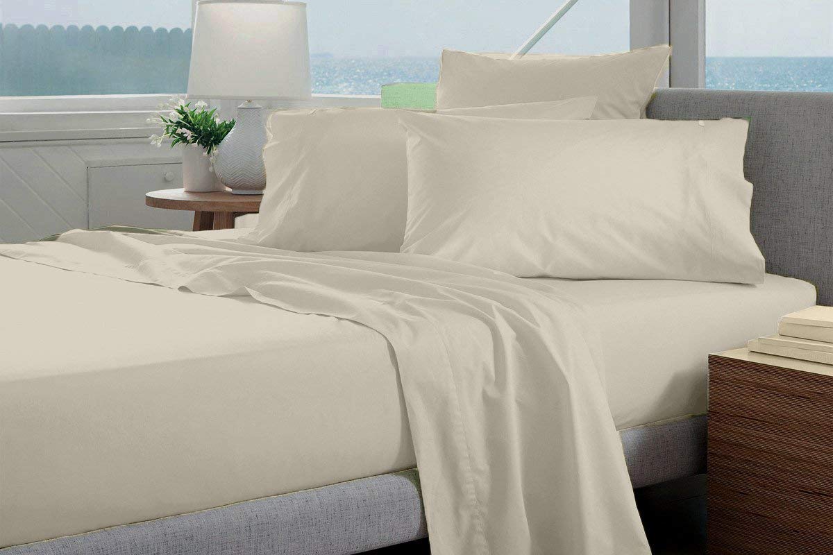 Luxury 1800TC Egyptian Cotton Sheet Set - Full Size, Deep Pocket (26-28