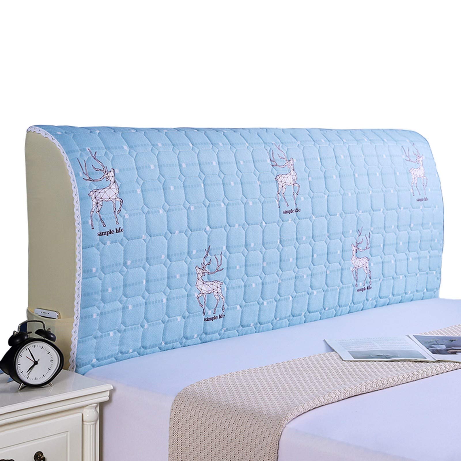 PPGE Stretchable Headboard Cover - Thickened Upholstered Slip-On Design for Twin, Queen & King Beds (180cm) - Perfect for Bedroom Decor & Back Support | Ideal for Home, Hotel & Dorm Room Makeovers