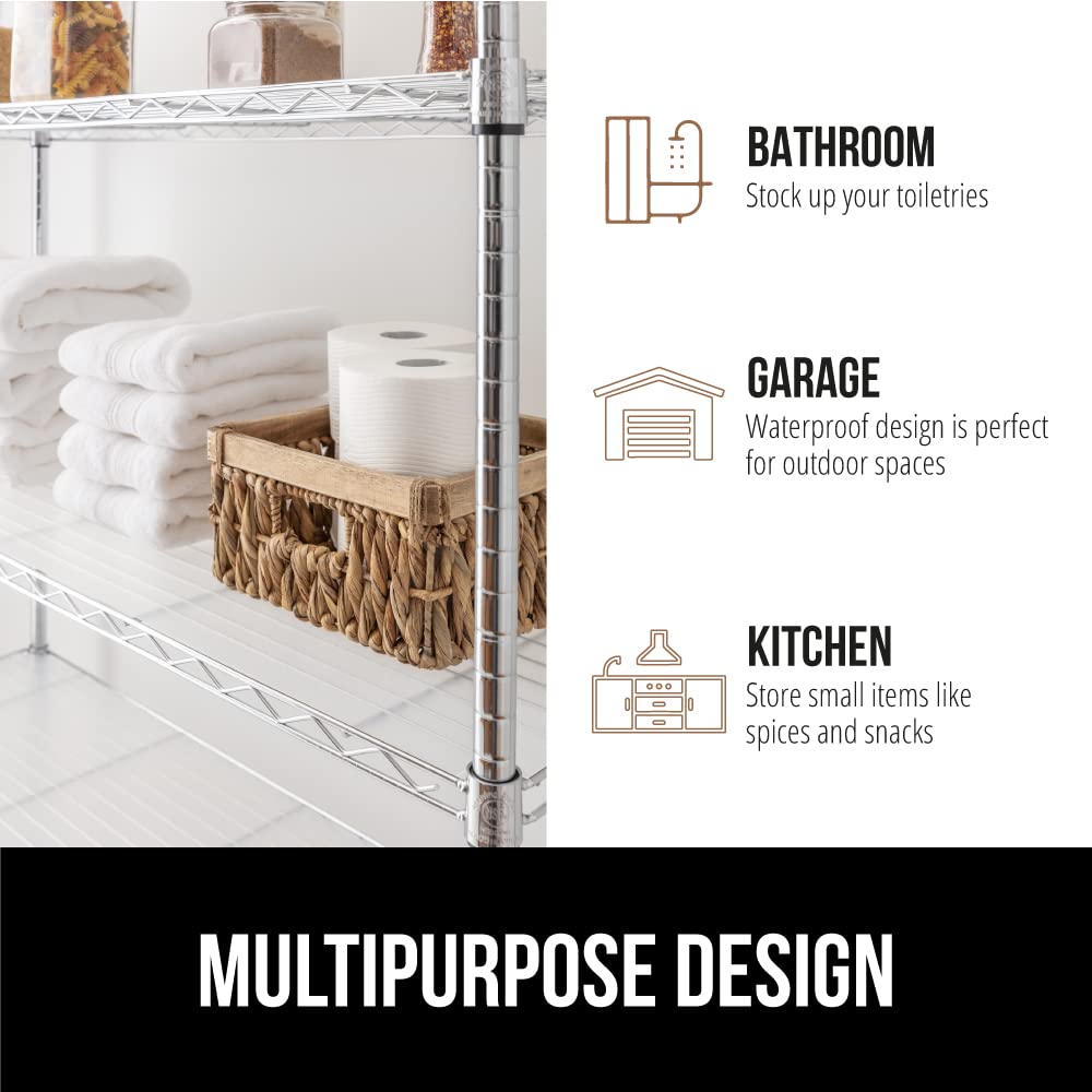 Gorilla Grip ShelfGuard Non-Slip Wire Shelf Liner Set of 4 - 14x36 Inch Clear Waterproof Shelf Liners for Amazon Basics Shelving Units, Metal Racks, Kitchen Cabinets & Pantry Organization - Perfect for Home, Office & Garage Storage Solutions