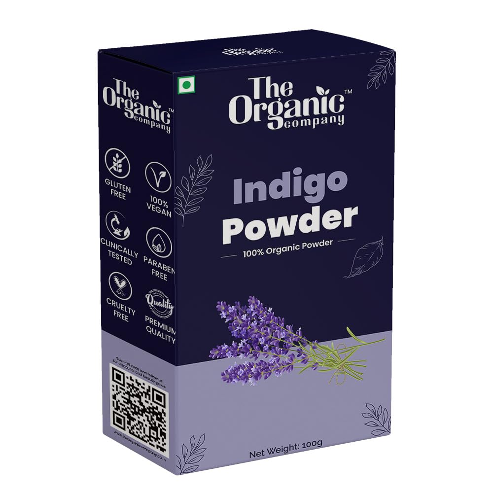 Organic Indigo Leaves Powder for Natural Black Hair Dye & Herbal Hair Growth - Indigofera Tinctoria Hair & Skin Care Treatment - Perfect for DIY Hair Packs, Henna Mixing, and Ayurvedic Hair Wash Rituals