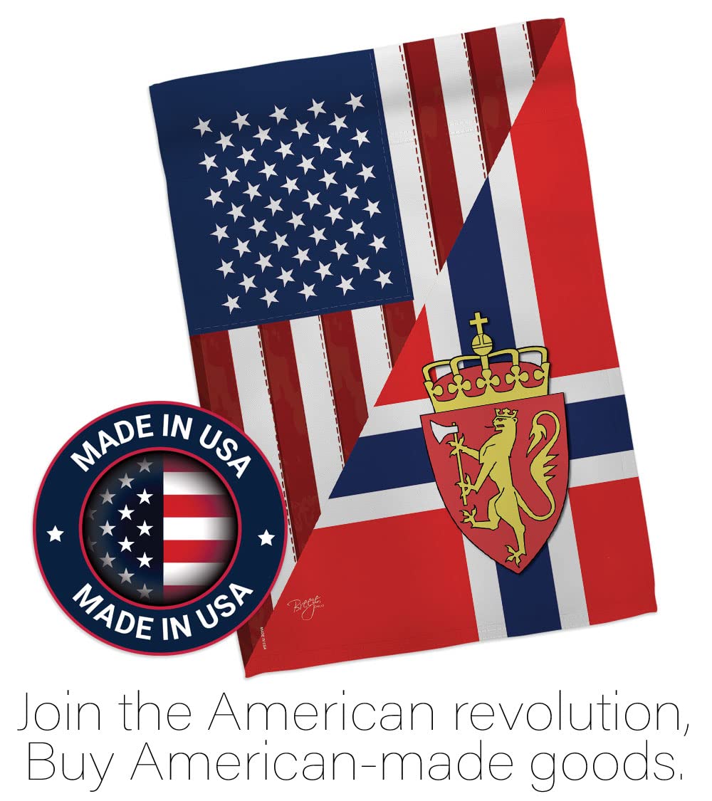 Norway-US Friendship House Flag Set 28x40