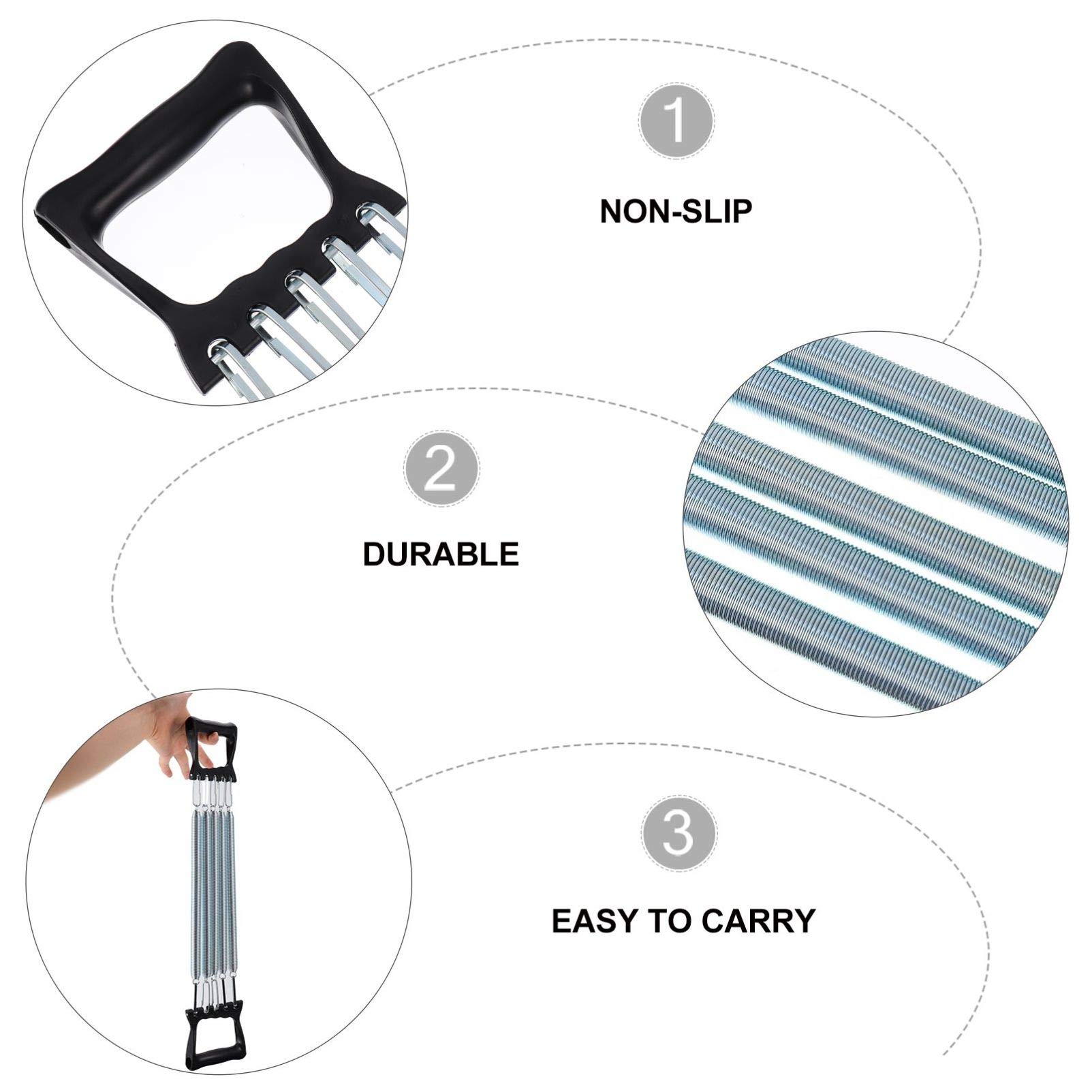 **Abaodam 5-Spring Chest Expander & Hand Gripper – Arm Pull Bar for Strength Training, Muscle Exercise & Resistance Bands – Home Gym Equipment for Shoulder & Hand Workouts – Perfect for Home Fitness, Strength Building & Rehabilitation**