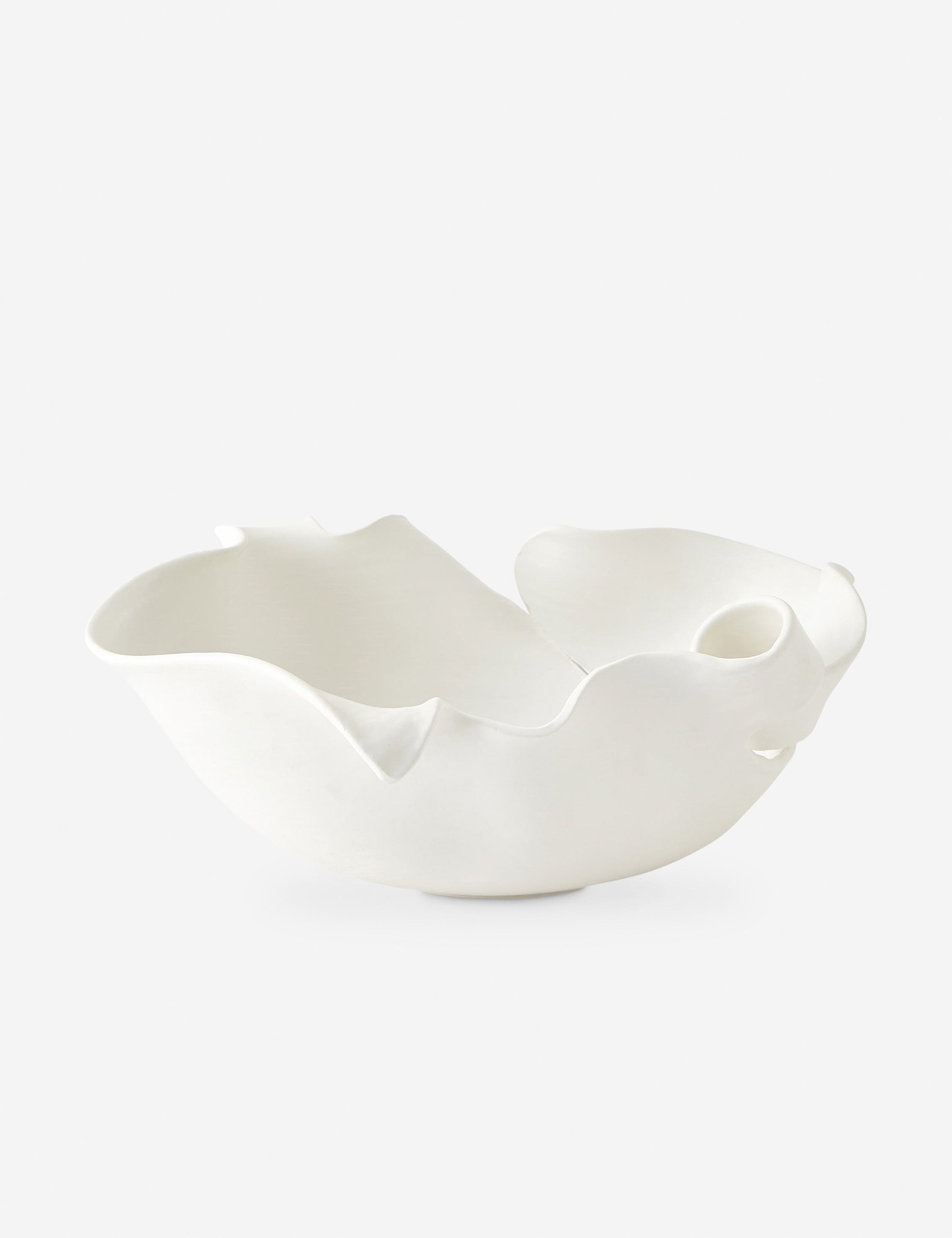 Handmade Charlotte Bowl by Ashley Childers - Ceramic Fruit Serving Bowl for Kitchen & Dining Decor - Perfect for Salads, Snacks & Centerpieces