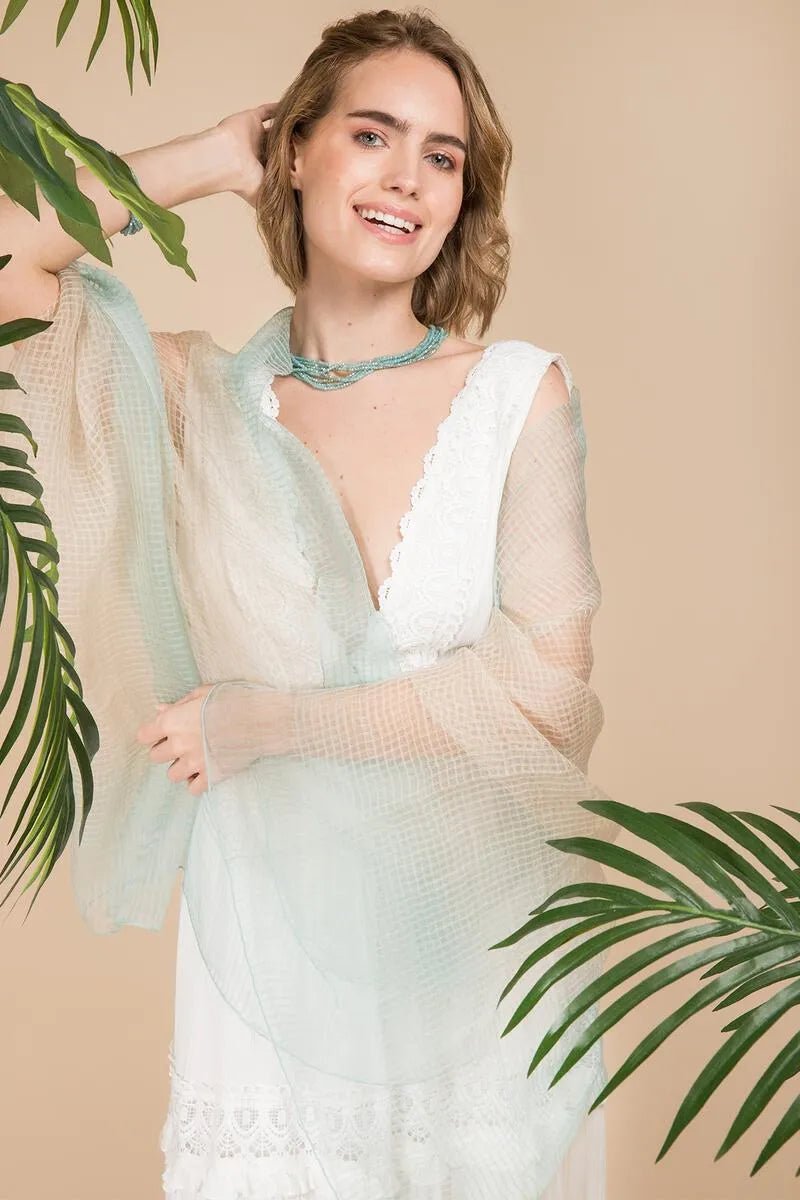 Lightweight Waffle Knit Sheer Scarf for Women - Breathable Fashion Shawl Wrap - Perfect for Spring, Fall, and Cool Summer Evenings