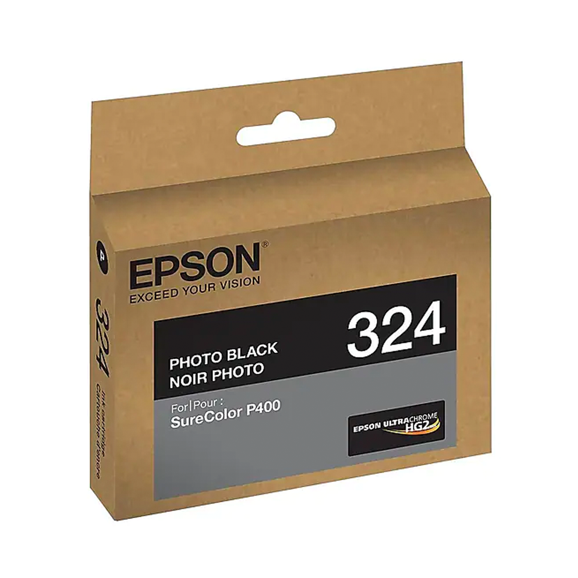 Epson T324 UltraChrome HG2 Photo Black Ink Cartridge (14mL) - Compatible with SureColor P400 Printer | High-Quality Photo Printing for Professional Photographers & Artists