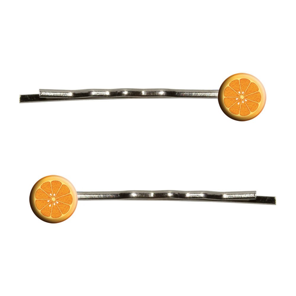 Orange Slice Fruit Bobby Pins - Cute Hair Barrettes & Styling Clips for Women & Girls - Perfect for Summer, Parties & Everyday Hair Accessories