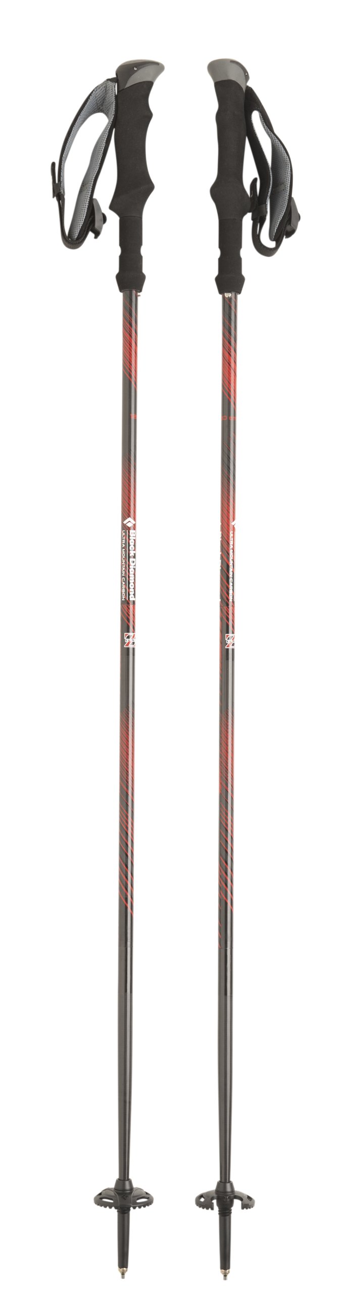 Black Diamond Ultra Mountain Carbon Trekking Poles - Lightweight Adjustable Hiking Sticks for Backpacking, Trail Running & Mountaineering - Pair for Men & Women