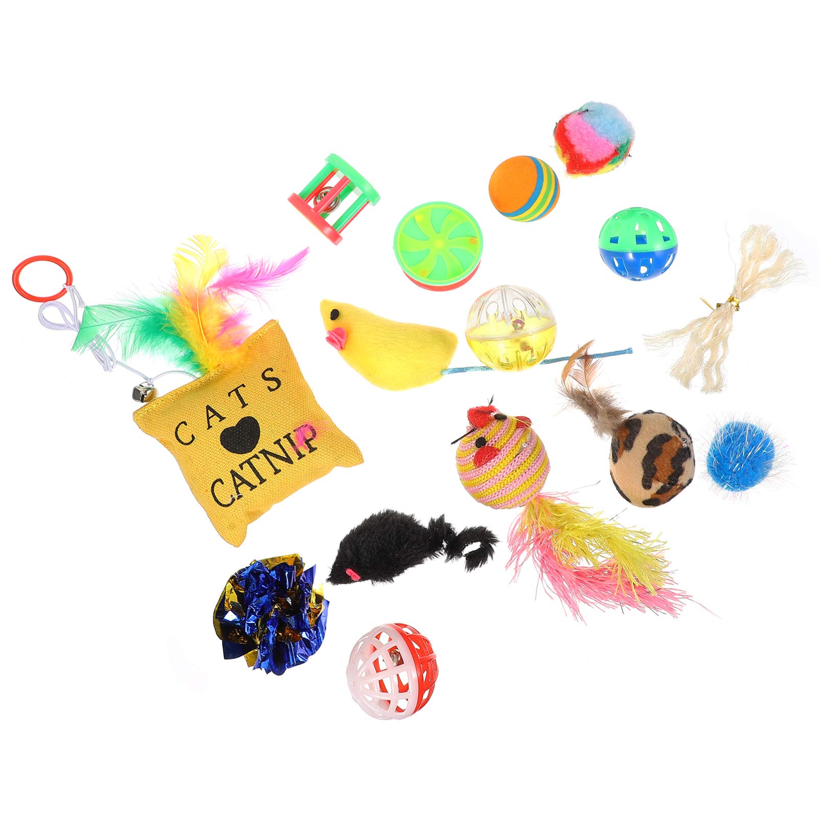 Balacoo 14pcs Kitten Toys Set - Interactive Cat Teaser, Chewing Catcher & Teething Toys for Kittens | Perfect for Playtime, Training & Dental Health
