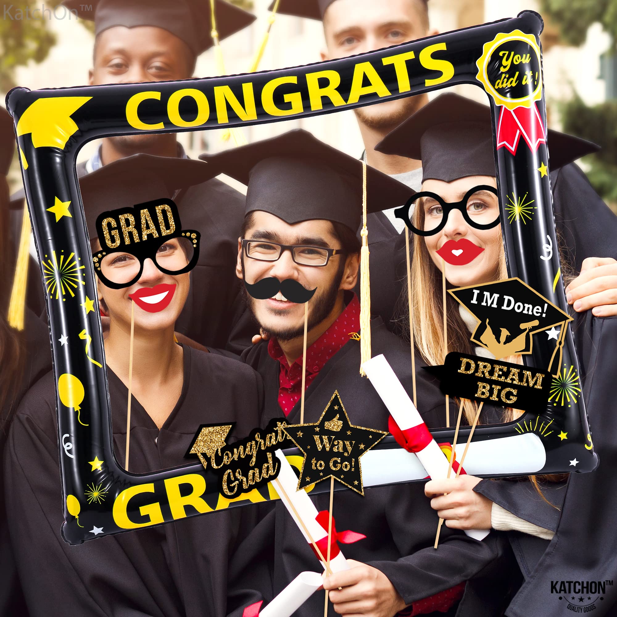 KatchOn 2025 Graduation Photo Booth Props - 20-Pack Large 30 Inch Photo Frame & Decorations | Graduation Party Supplies for Photoshoot, Ceremony & Celebration | Perfect for Graduation Parties, School Events & Yearbook Photos