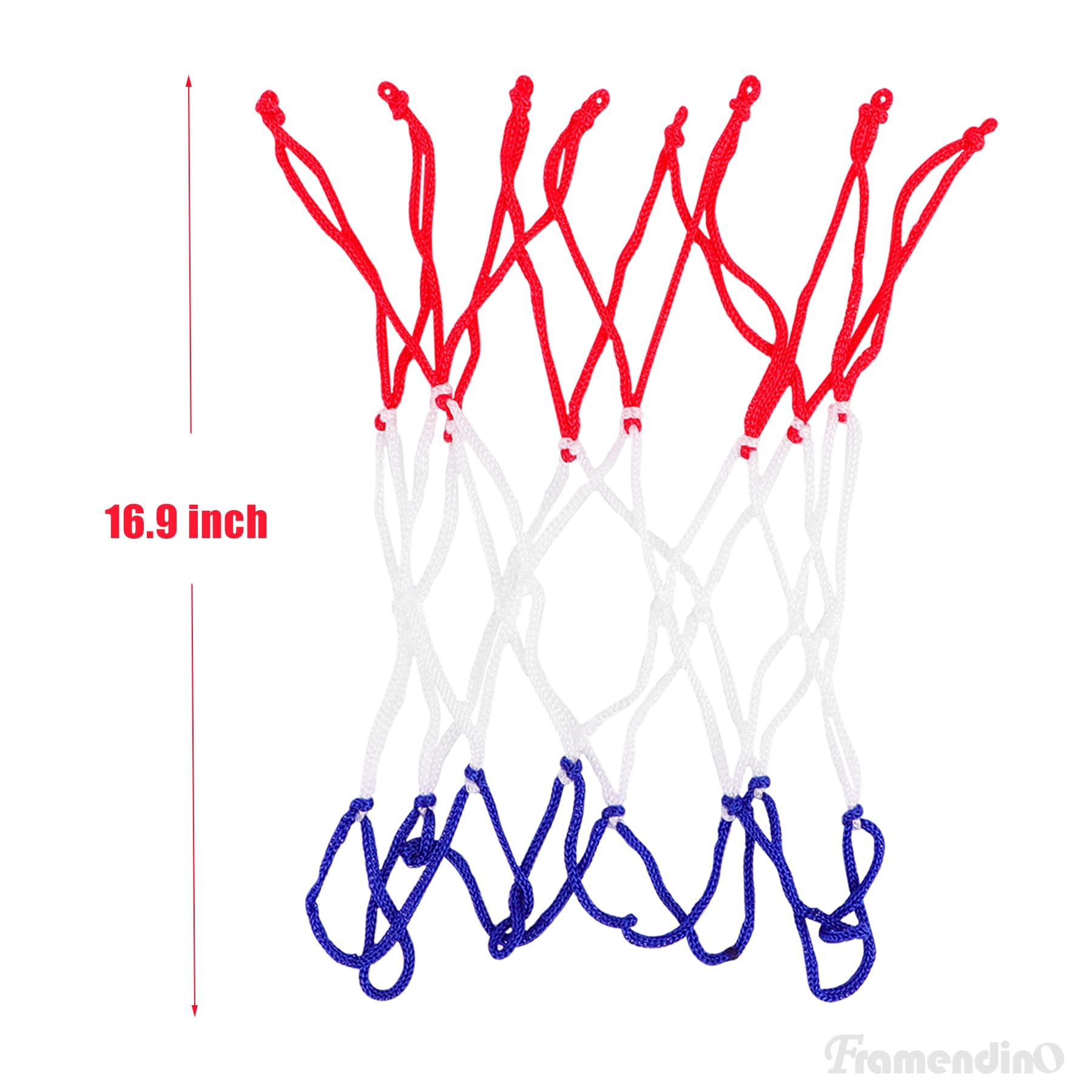 Framendino Mini Basketball Hoop Replacement Net - Durable Indoor & Outdoor Basketball Accessories for Kids, Teens & Adults - Perfect for Driveway, Backyard, Gym & Playground Games