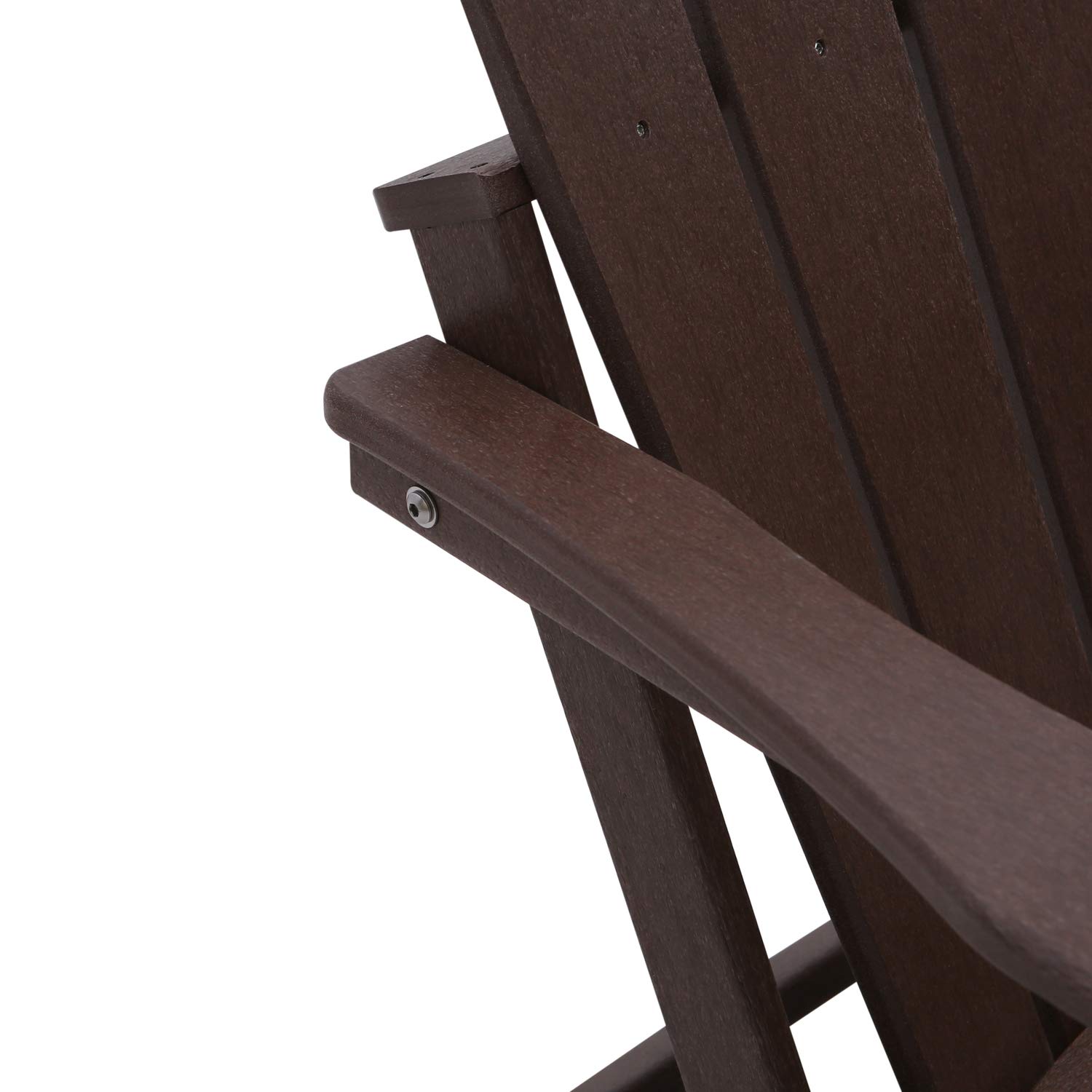 Premium WO Home Adirondack Chair - Foldable Outdoor Lounger for Fire Pit, Beach, Balcony, Backyard, Patio & Pool - Durable Garden Furniture in Dark Brown - Perfect for Relaxing, Sunbathing & Outdoor Entertaining