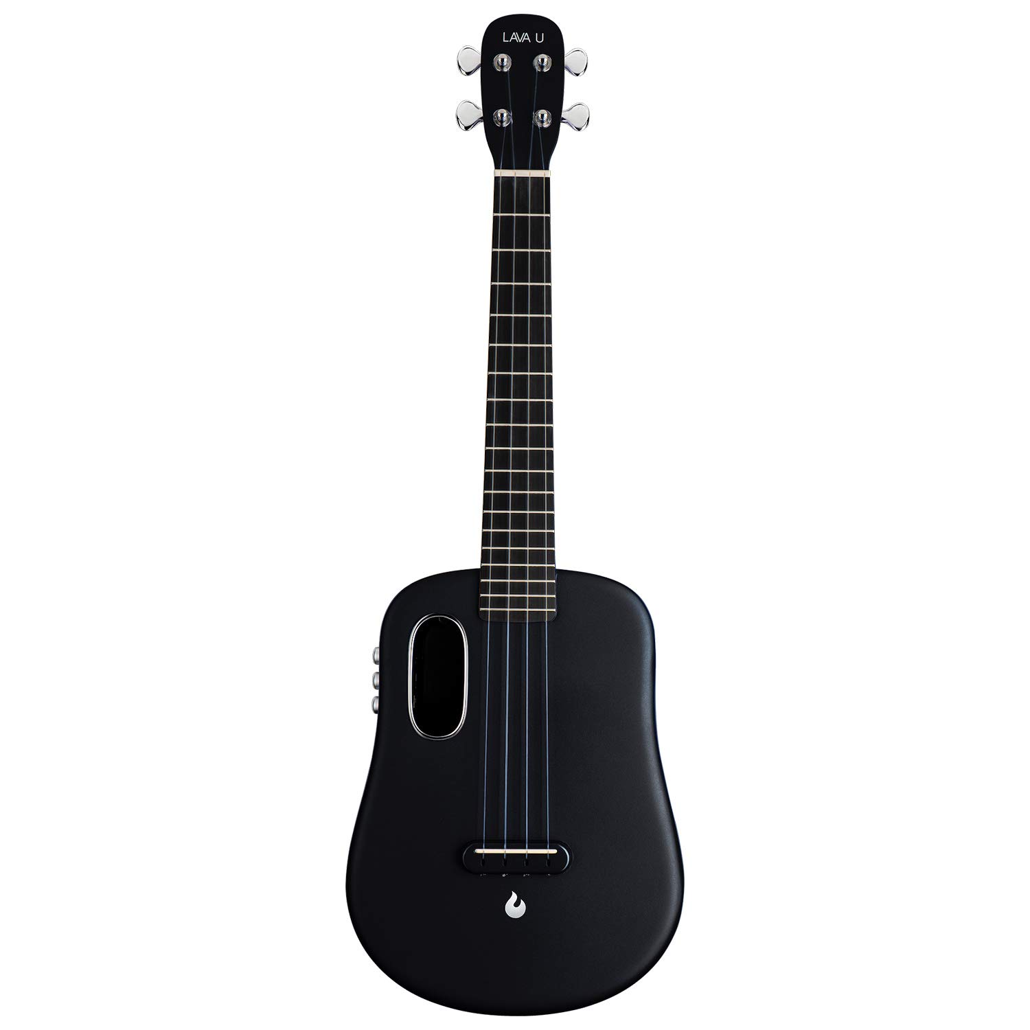 LAVA U Carbon Fiber Tenor Ukulele with Built-in Effects - 26-inch Travel Ukulele Set with Case, Pick & Charging Cable (FreeBoost, Sparkle Black) - Perfect for Outdoor Performances, Travel & Stage Shows
