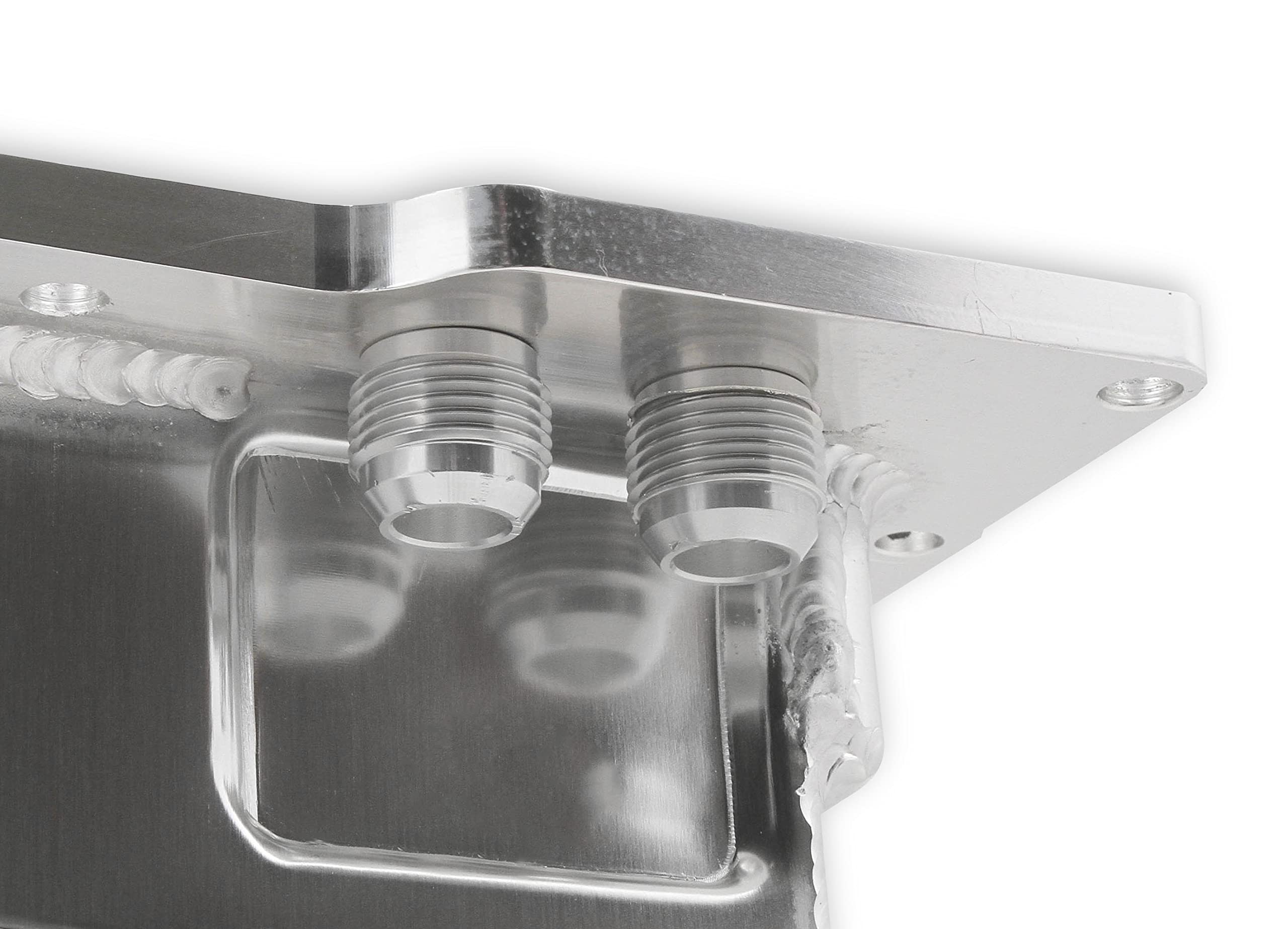 Weiand 5045WND Fabricated Oil Pan Kit - High Performance Aluminum Oil Pan for Chevy Small Block Engines - Perfect for Street Rods, Hot Rods & Racing Applications