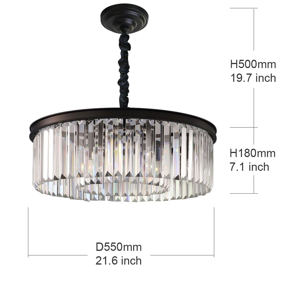 Modern Crystal Chandelier - 21.6