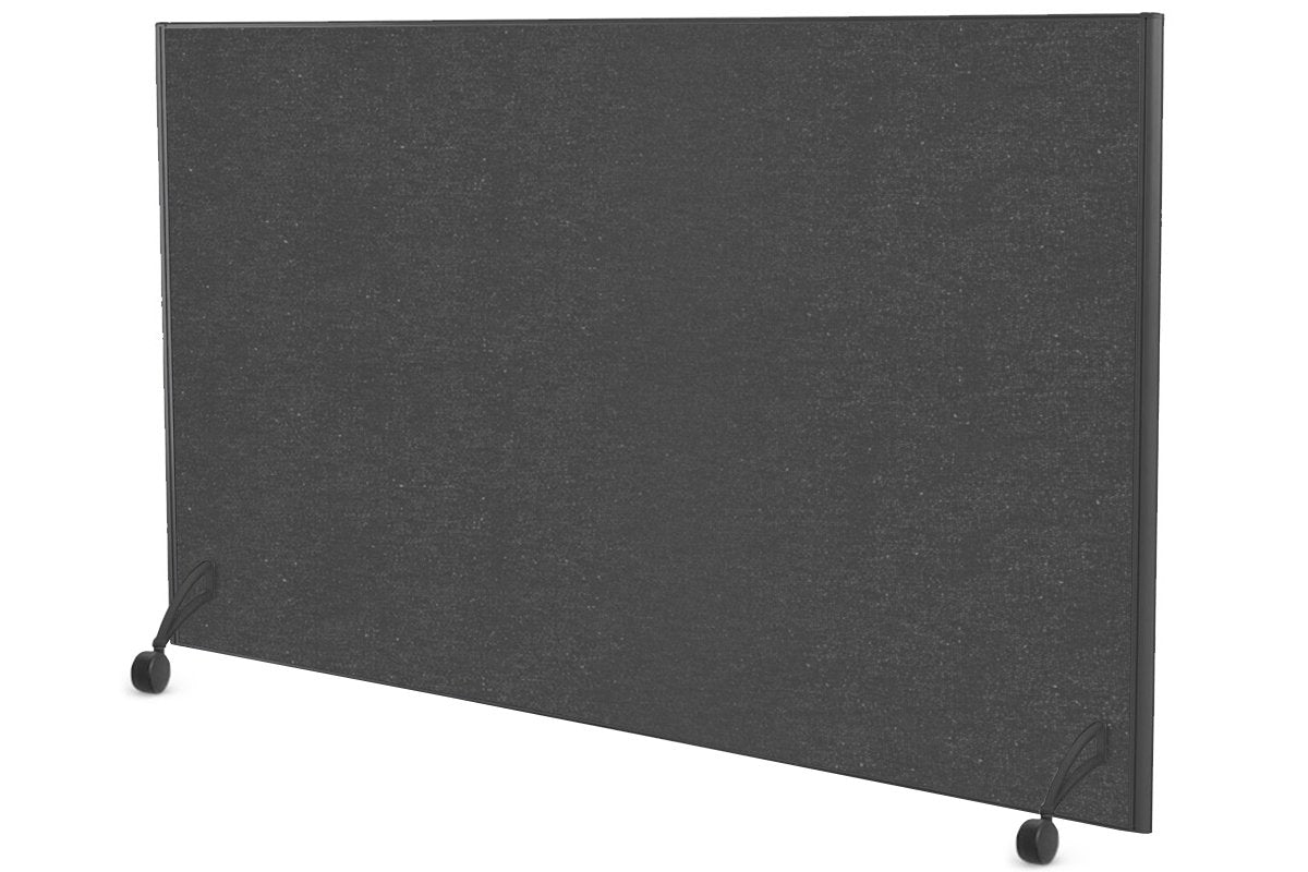 Freestanding Office Partition Screen with Fabric Panel & Black Frame - 1200H x 1800W - Privacy Divider for Workspace, Conference Room, or Home Office