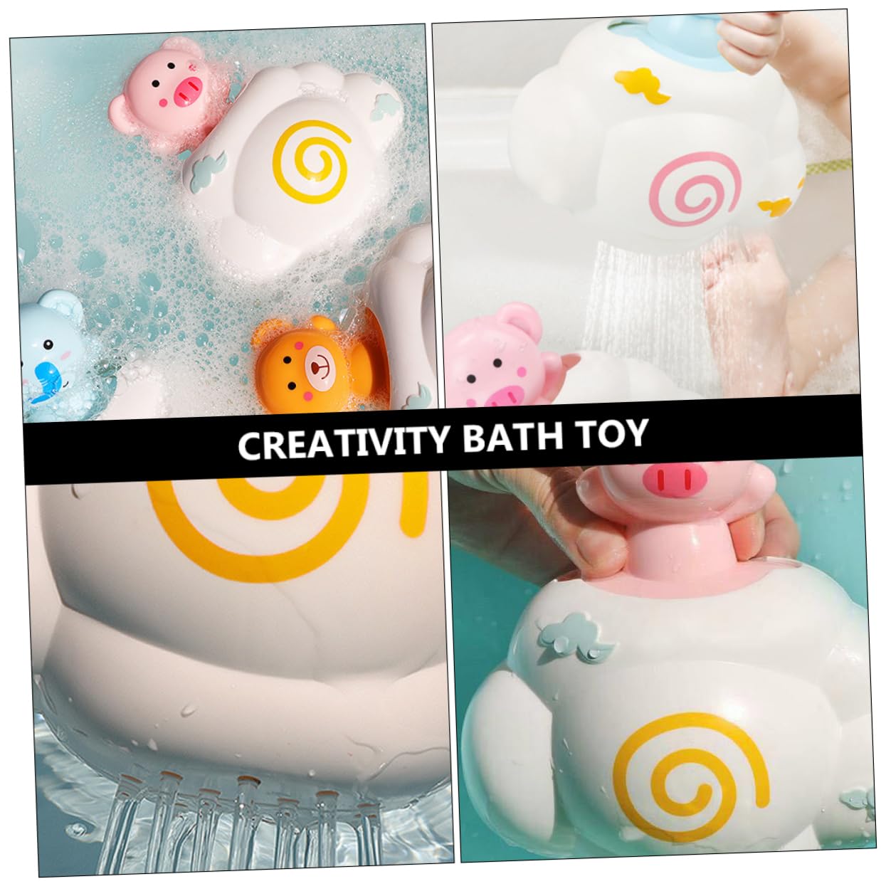KONTONTY 1PC White ABS Water Fountain Toy - Fun Bath & Beach Toys for Kids, Perfect Summer Outdoor Play for Pool, Backyard & Sandbox Activities