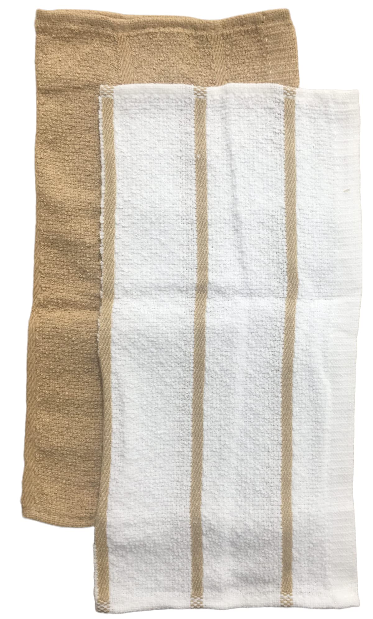 7-Piece Premium Cotton Kitchen Set - 2 Towels, 1 Oven Mitt, 2 Pot Holders, 2 Dishcloths (Tan) - Perfect for Cooking, Baking, and Everyday Kitchen Use