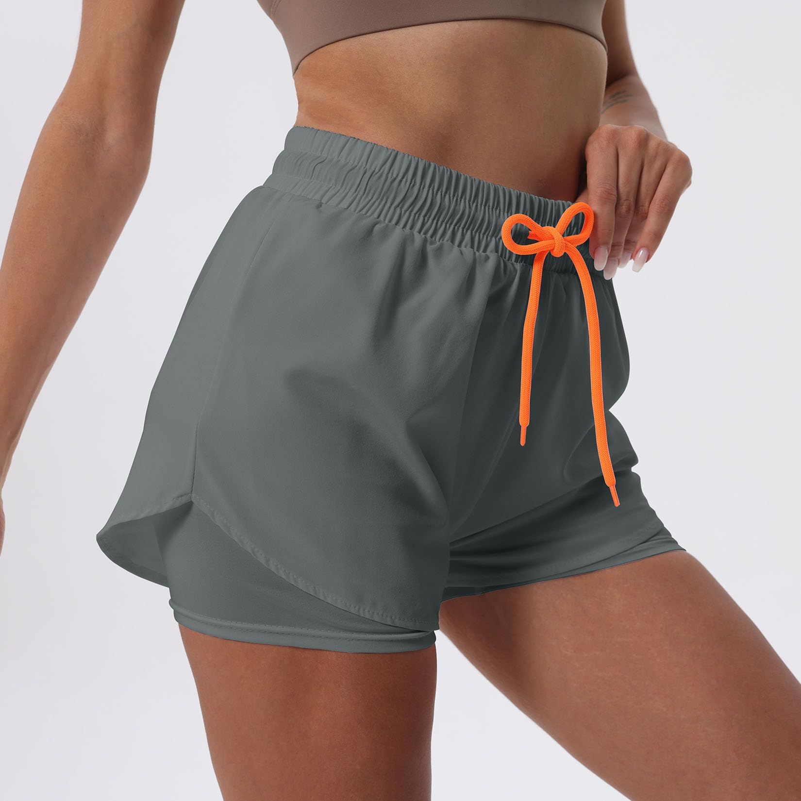 YOAKUKA Women's 2-in-1 Workout Shorts with Built-in Liner - High Waist Yoga Running Tennis Skirt for Gym, Fitness & Summer Sports - Perfect for Workouts, Running, Yoga and Casual Wear