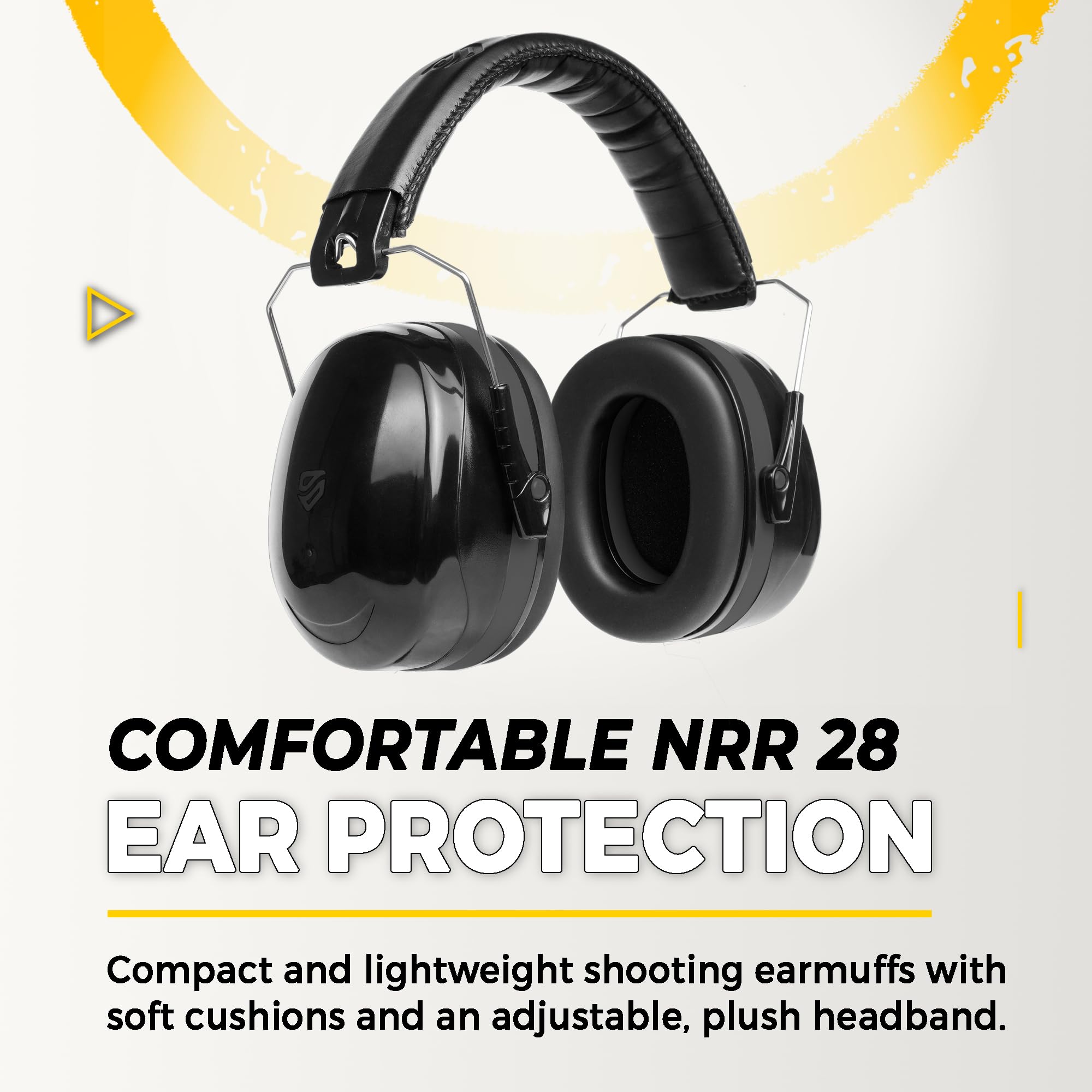 TradeSmart All-in-One Shooting Ear Protection - Comfort+ NRR 28dB Safety Earmuffs, Anti-Fog Shooting Glasses & Reusable Earplugs with Carry Case - Perfect for Hunting, Range Shooting & Outdoor Sports