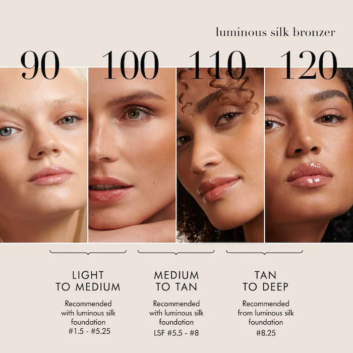 Armani Beauty Luminous Silk Creamy Bronzing Powder - Buildable Matte Bronzer for a Sun-Kissed Glow | Perfect for Contouring & Highlighting | Day to Night Makeup Essential