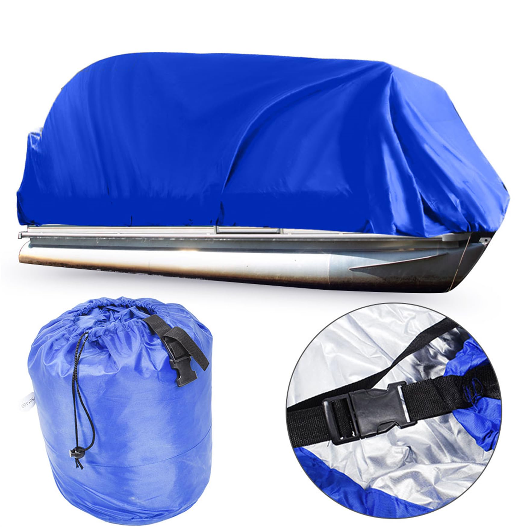 Heavy Duty 21-24 Foot Boat Cover - Trailerable Pontoon Cover for 102