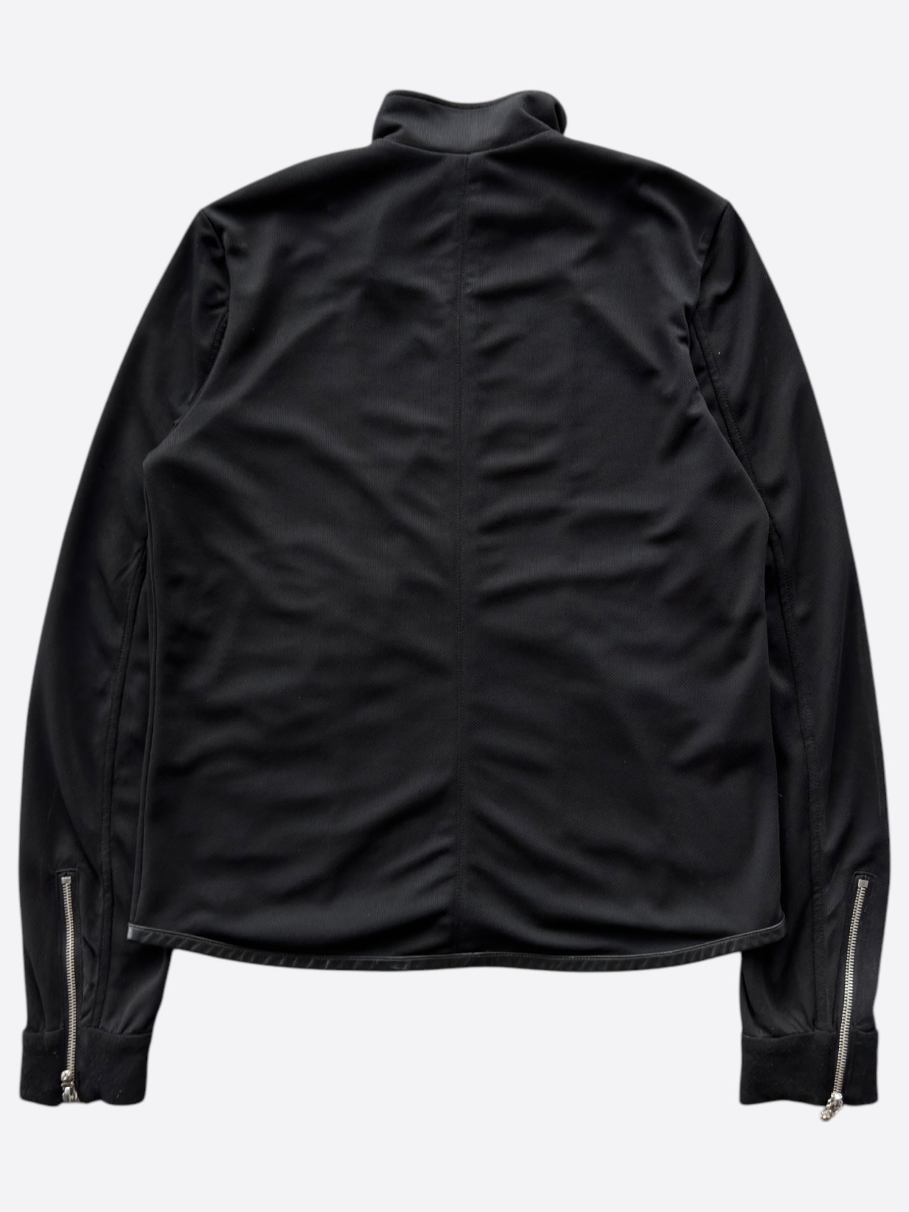Chrome Hearts Black Horseshoe Logo Track Jacket for Men & Women | Stylish Zip-Up Hoodie for Casual Wear & Street Fashion