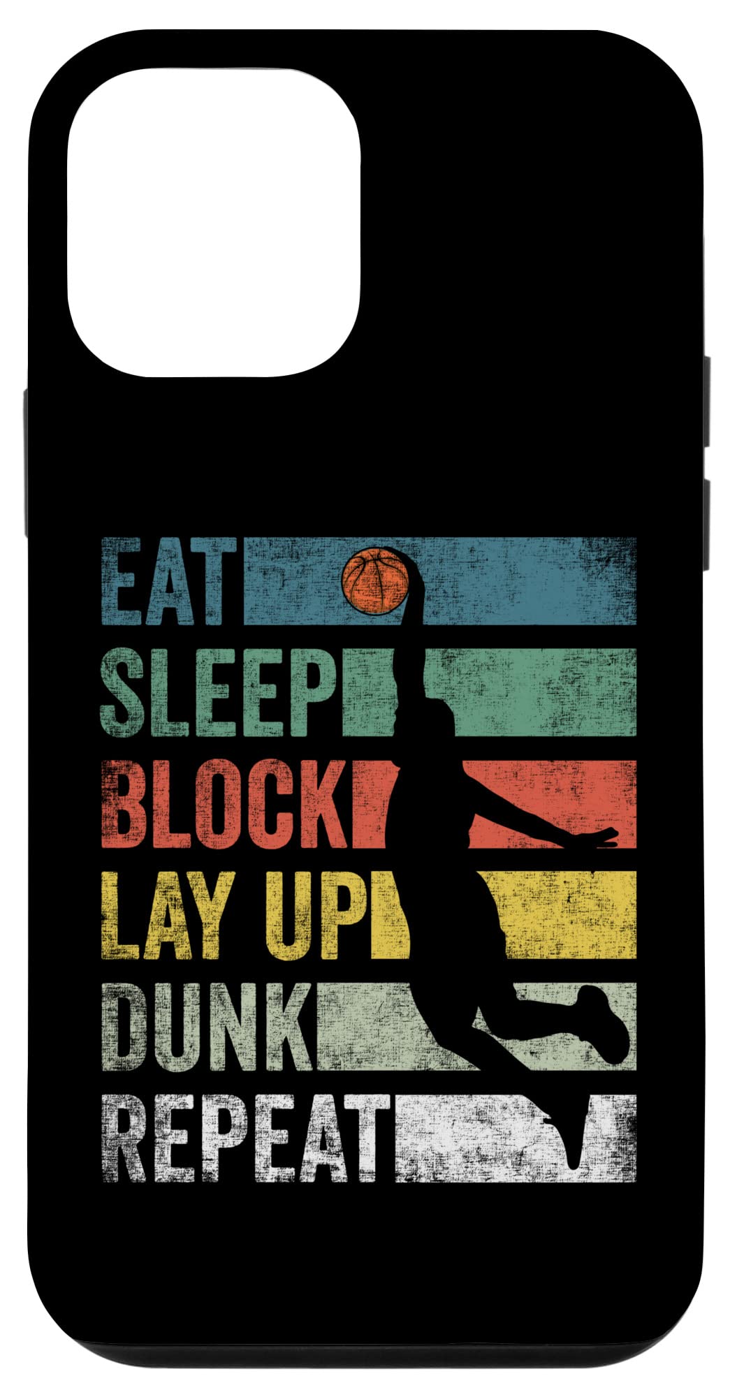 iPhone 12 Mini Case - 'Eat Sleep Basketball Repeat' Design | Durable Protective Cover for Basketball Lovers | Perfect for Games, Practice & Everyday Use