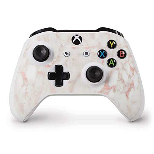 Rose Gold Marble Skin Decal for Xbox One S Controller - Custom Gaming Protection - Perfect for Gaming Enthusiasts & Personalized Style