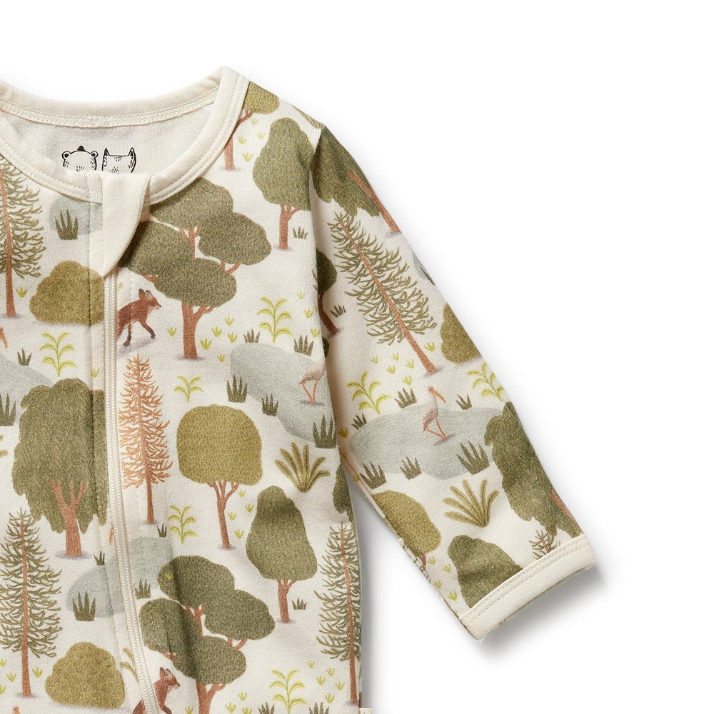 Organic Baby Zipsuit with Feet - Soft Cotton One-Piece Pajamas for Newborns & Infants - Perfect for Sleepwear, Playtime & Daycare Outfits
