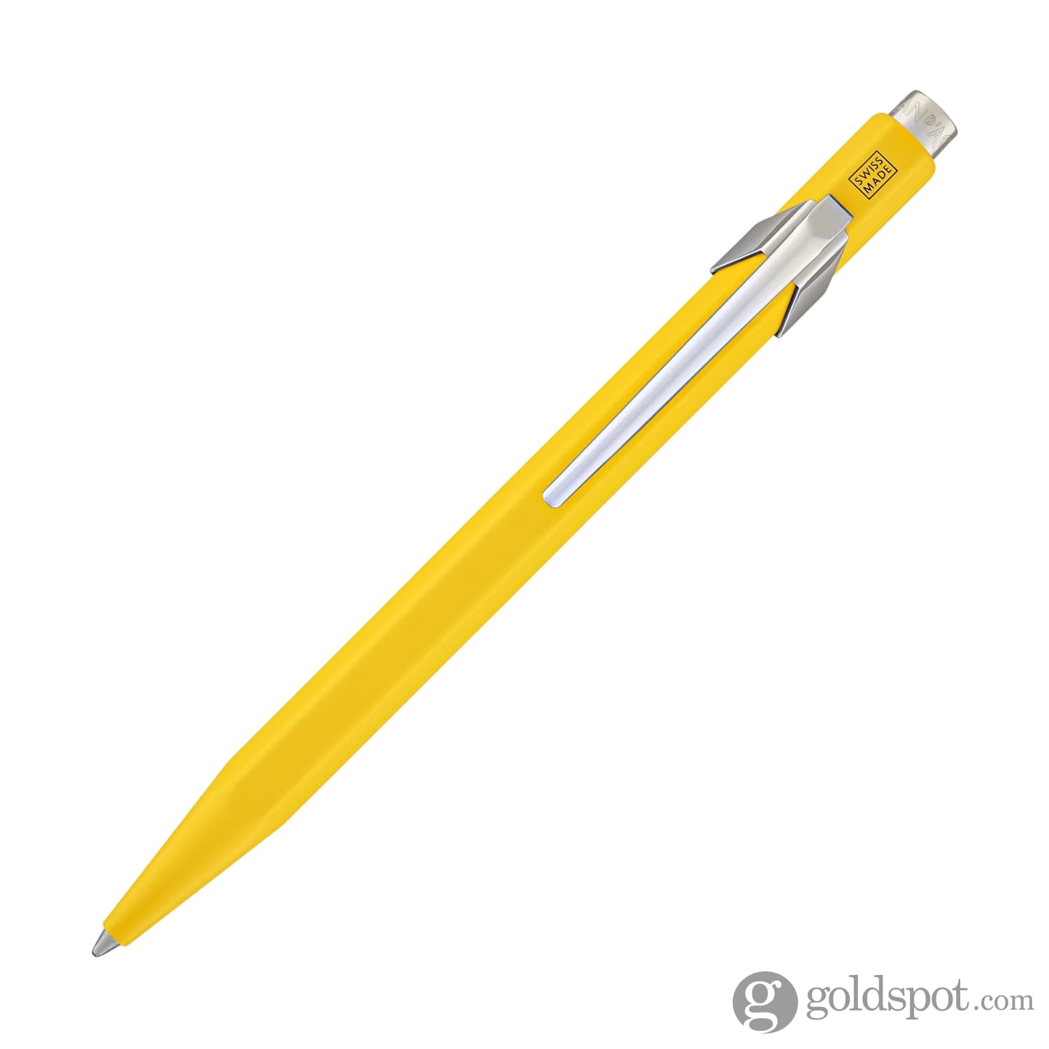 Caran d'Ache 849 Metal Collection Yellow Ballpoint Pen - Premium Writing Instrument for Office, Business Gifts & Luxury Collectors