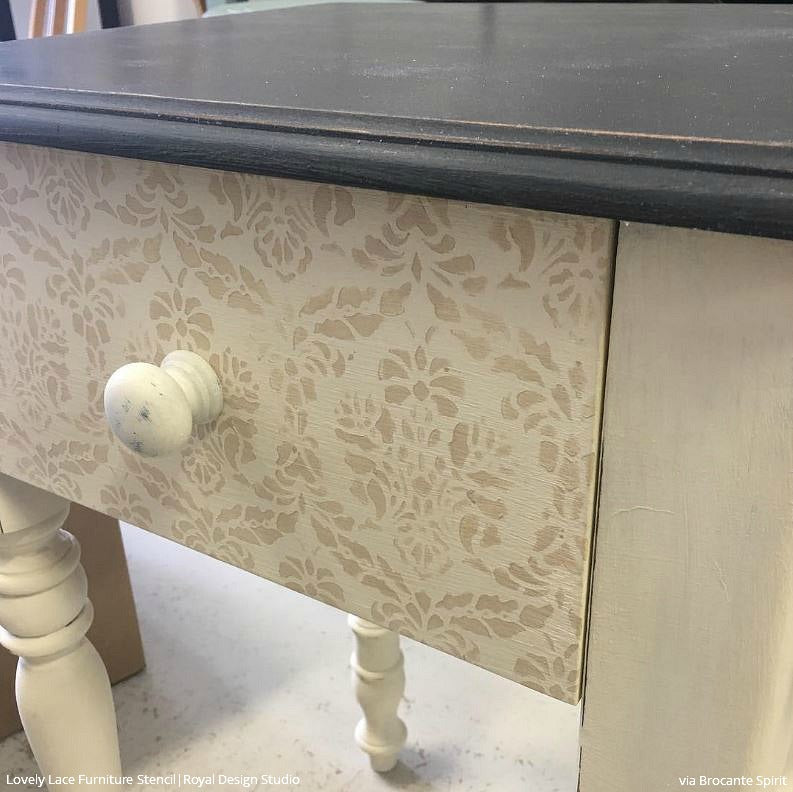 Beautiful Lace Furniture Stencil for DIY Home Decor - Perfect for Wood, Walls & Fabric Painting Projects